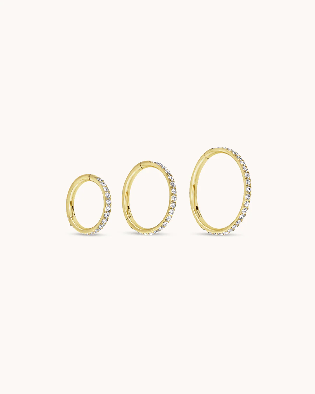 Seamless Pavé Hoop In Gold - Image 3