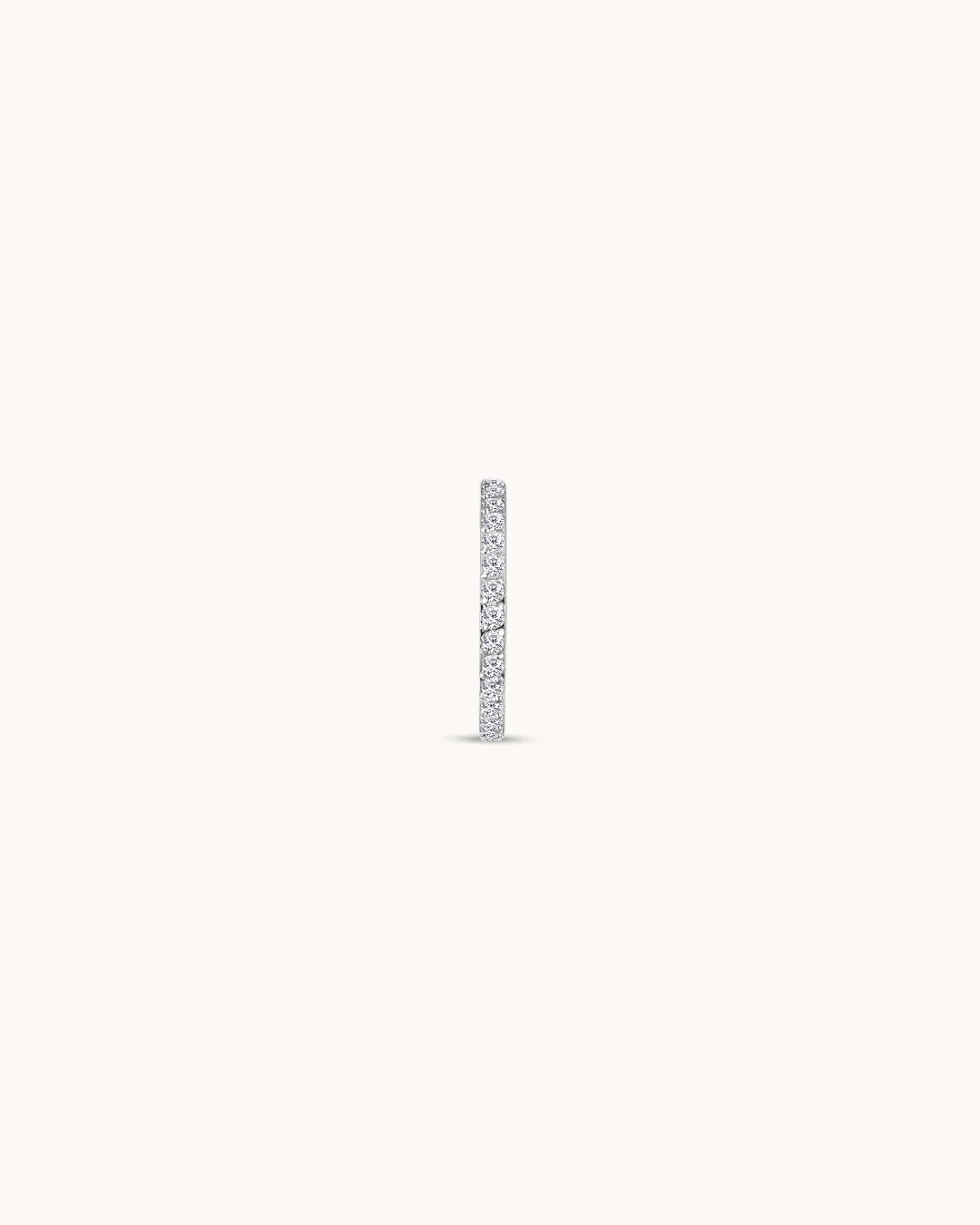 Seamless Pavé Hoop In Platinum - Image 3
