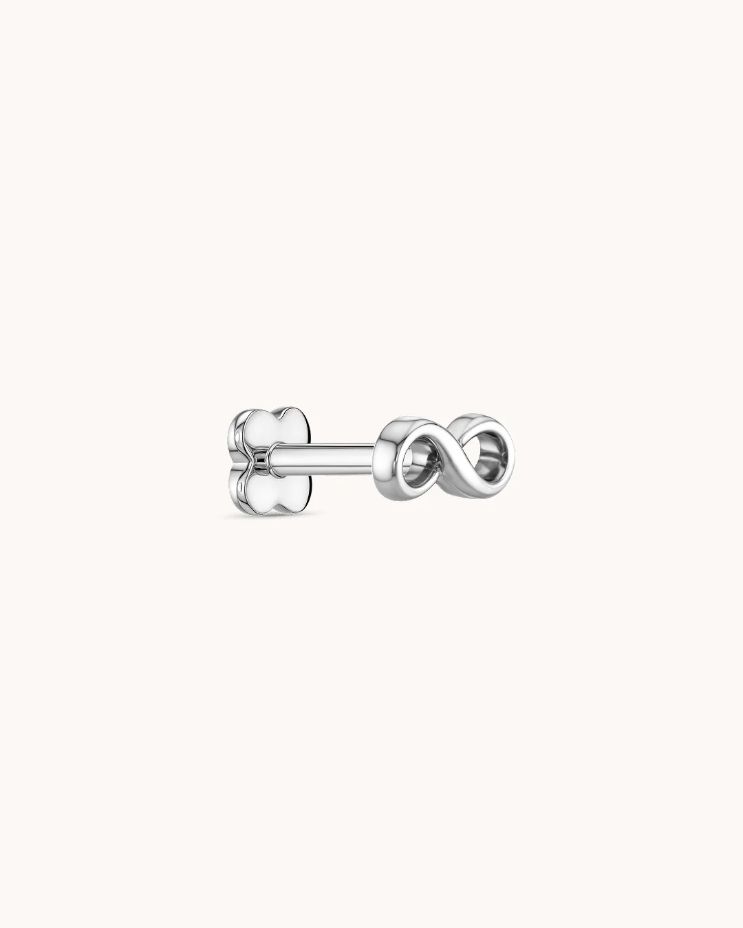 Infinity Piercing Stud In Platinum