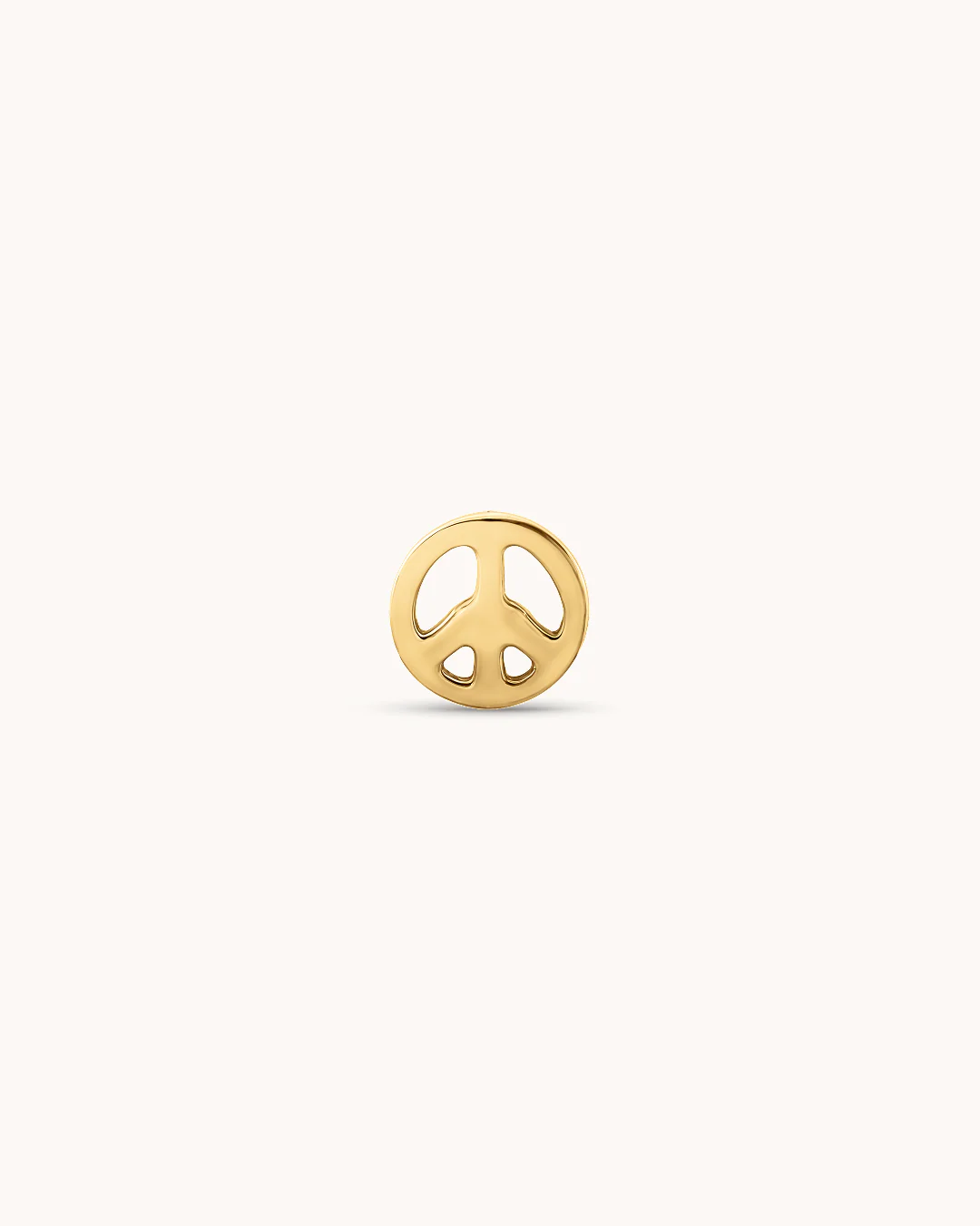 Peace Sign Piercing Stud In Gold - Image 2