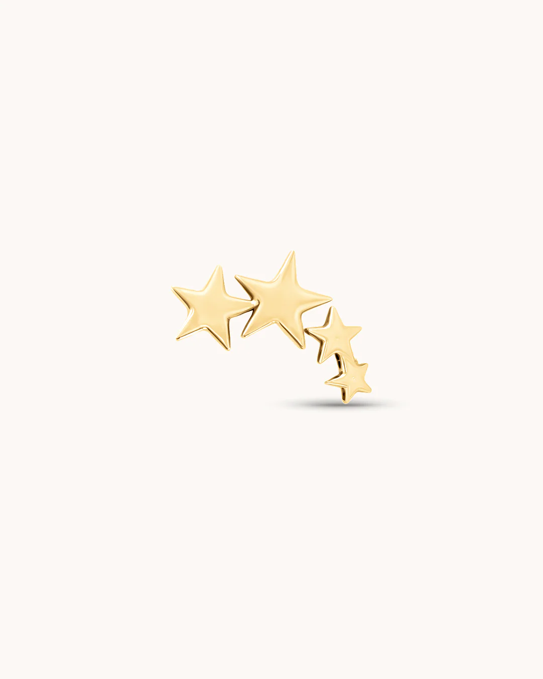 4 Star Bar Piercing Stud In Gold - Image 2