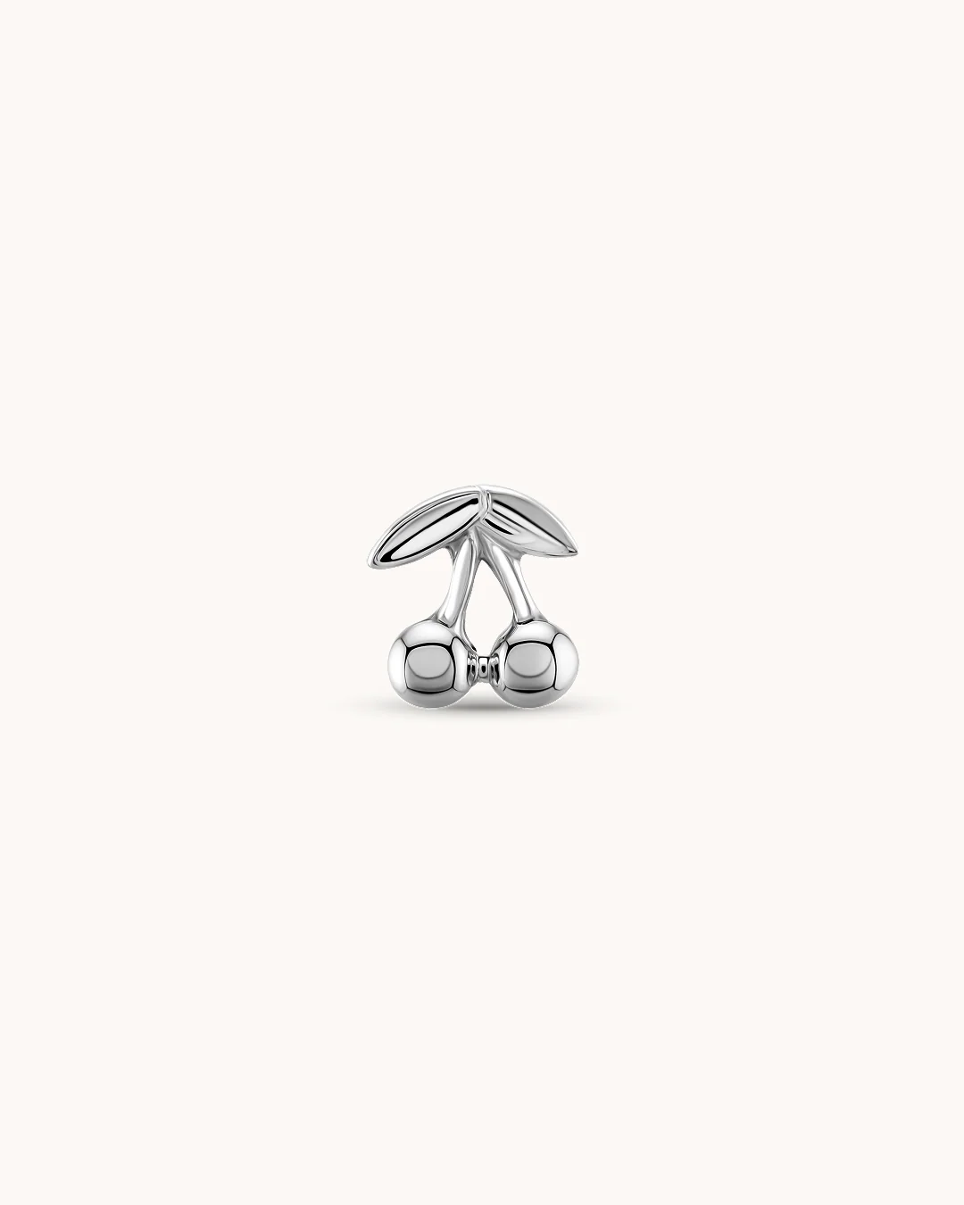 Cherry Piercing Stud In Platinum - Image 2