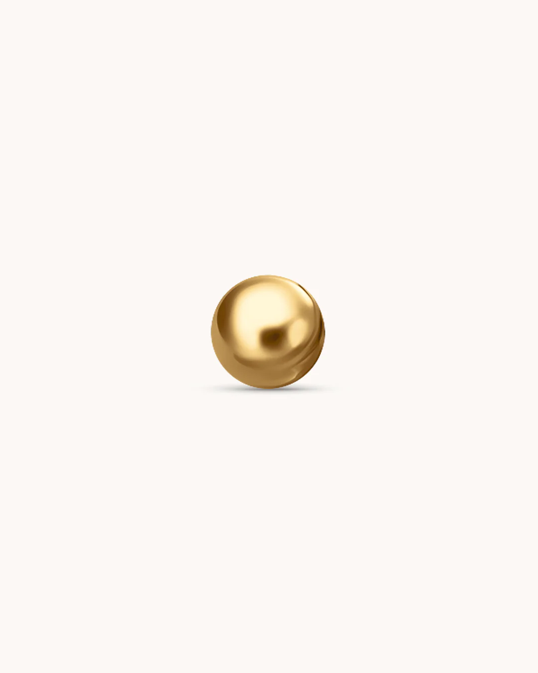 Ball Piercing Stud In Gold - Image 2