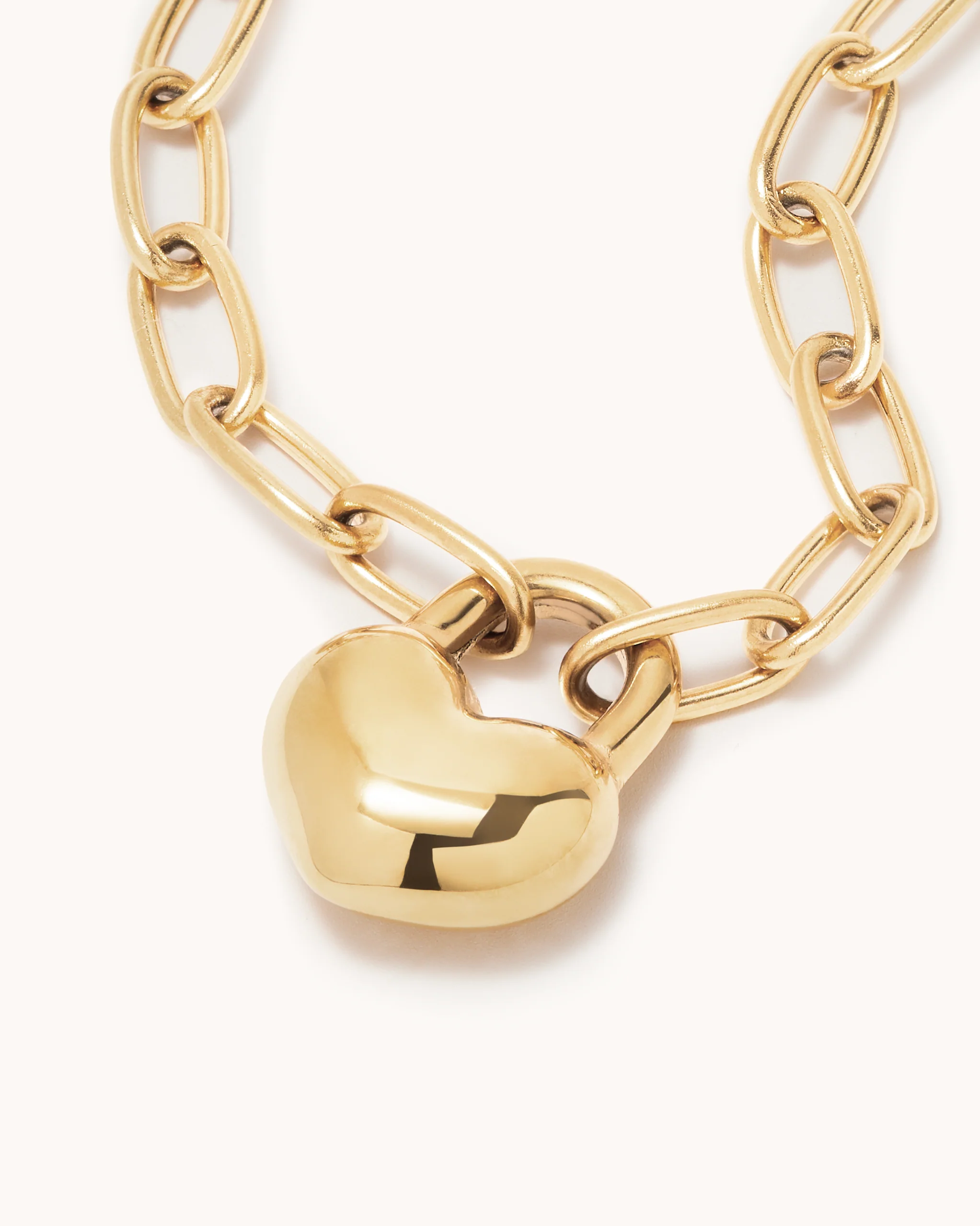 Chubby Heart Chain Necklace - Image 3