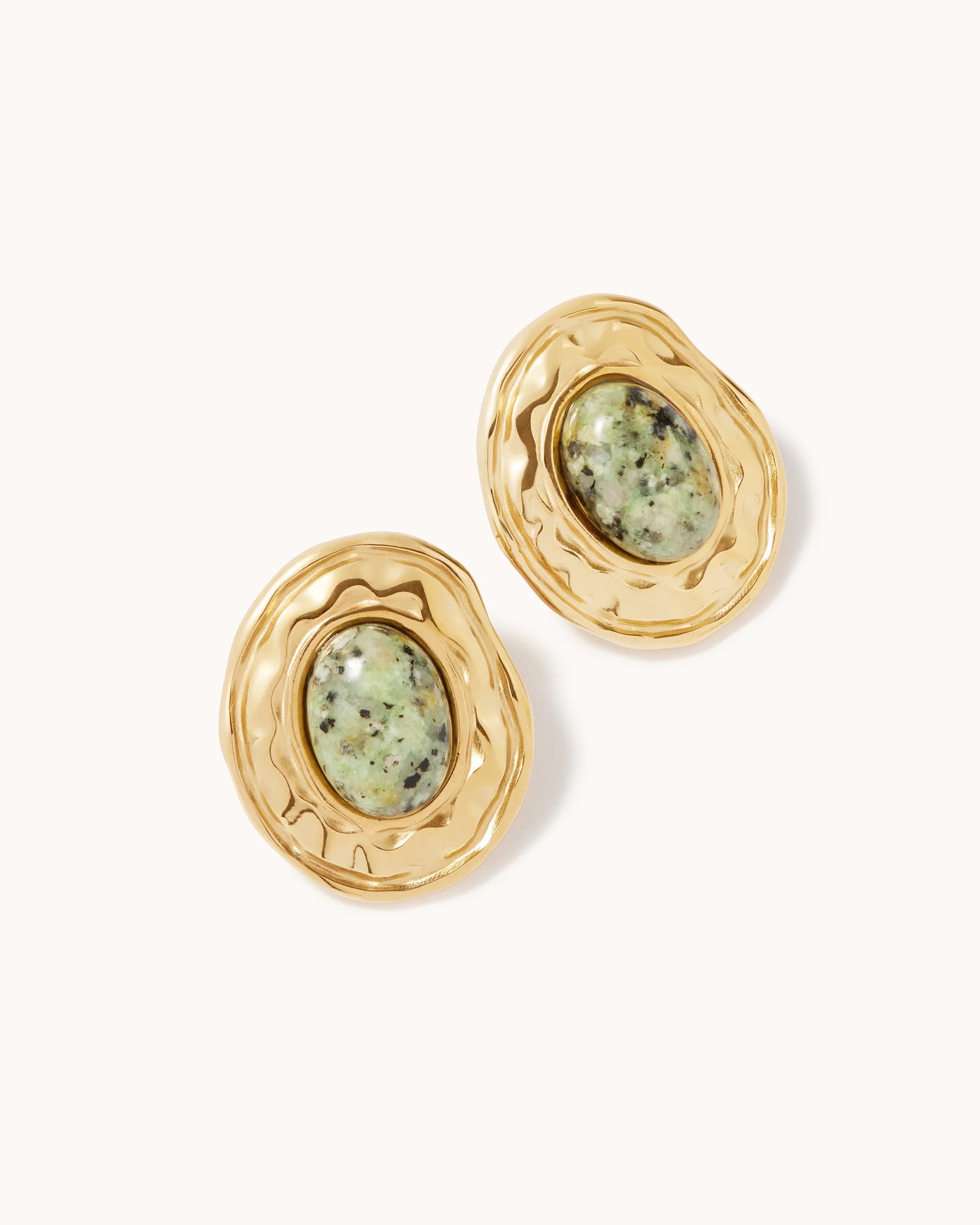 Gemstone Oval Studs - Image 2