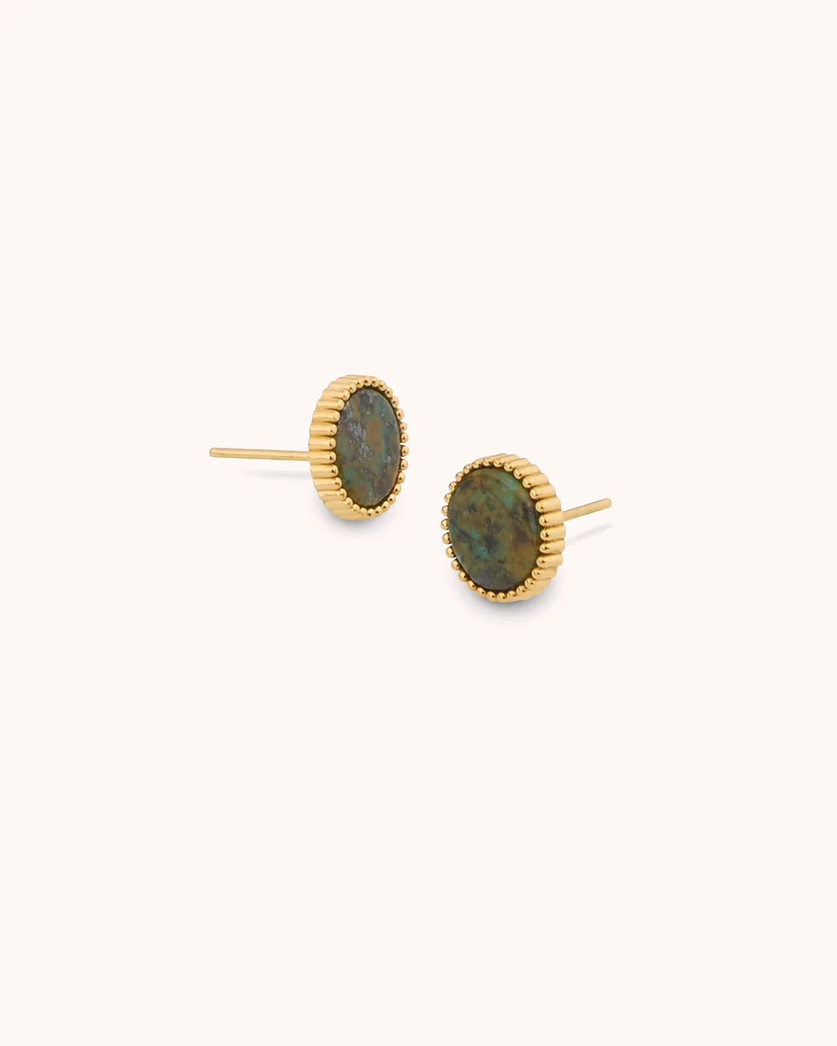 Semi-Precious Stone Studs in Gold - Image 3