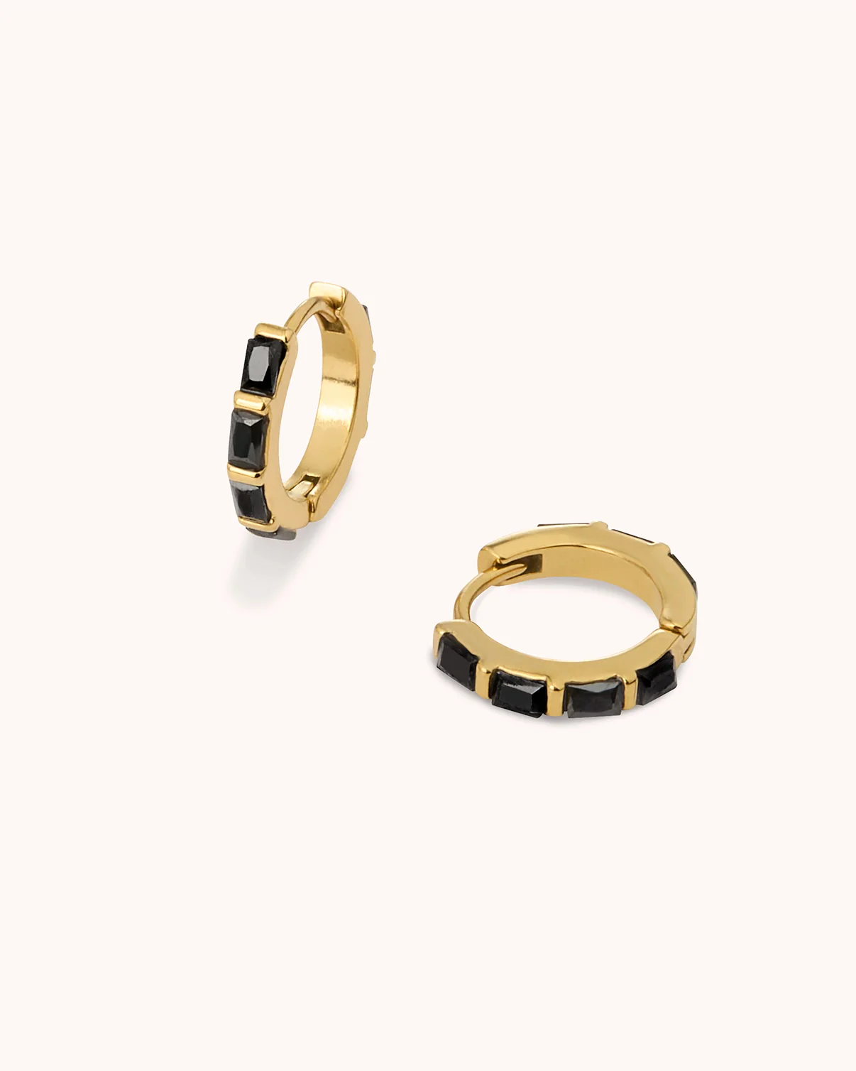 Waterproof Cubic Zirconia Huggies in Gold - Image 3
