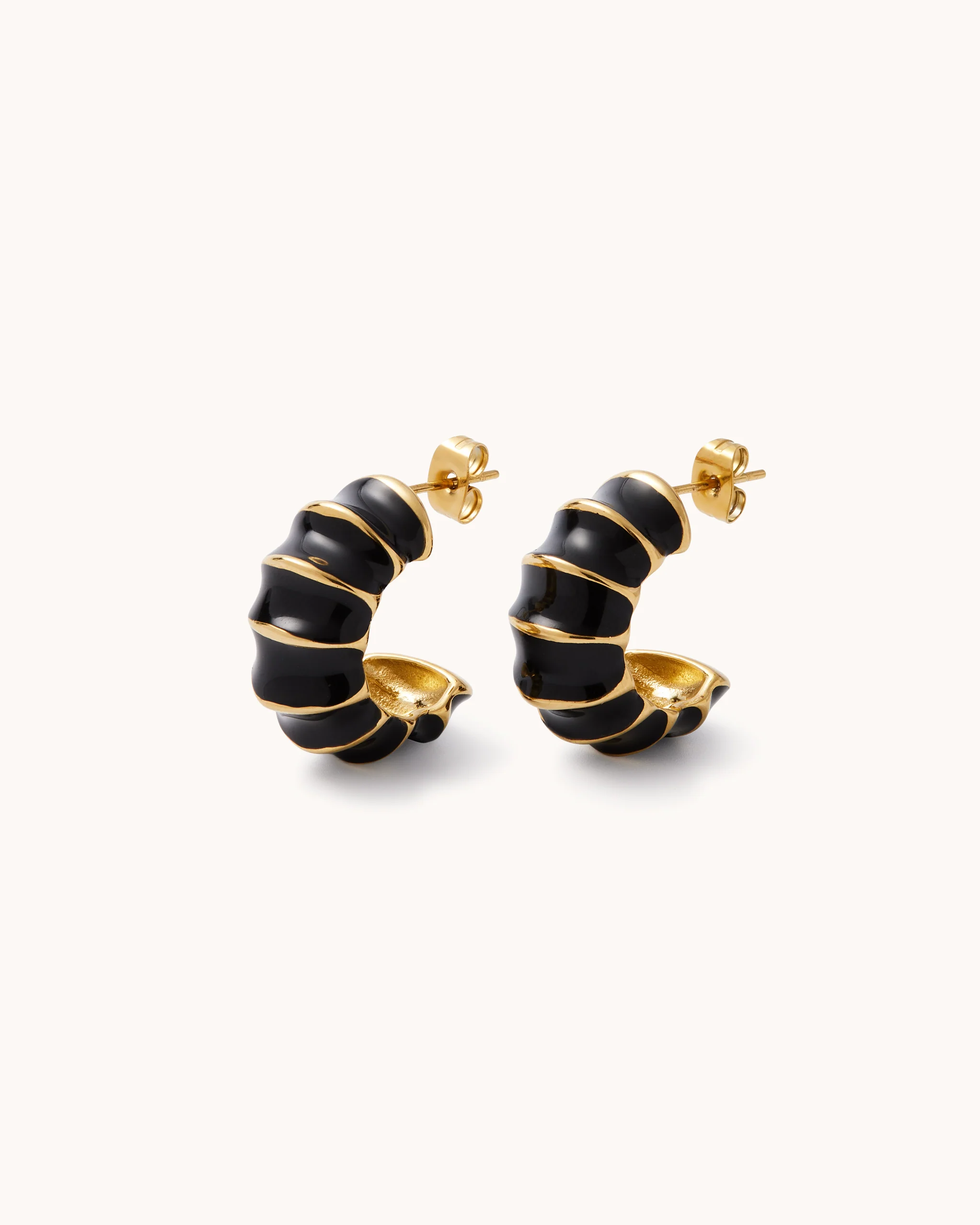 Bamboo Enamel Hoops - Image 4