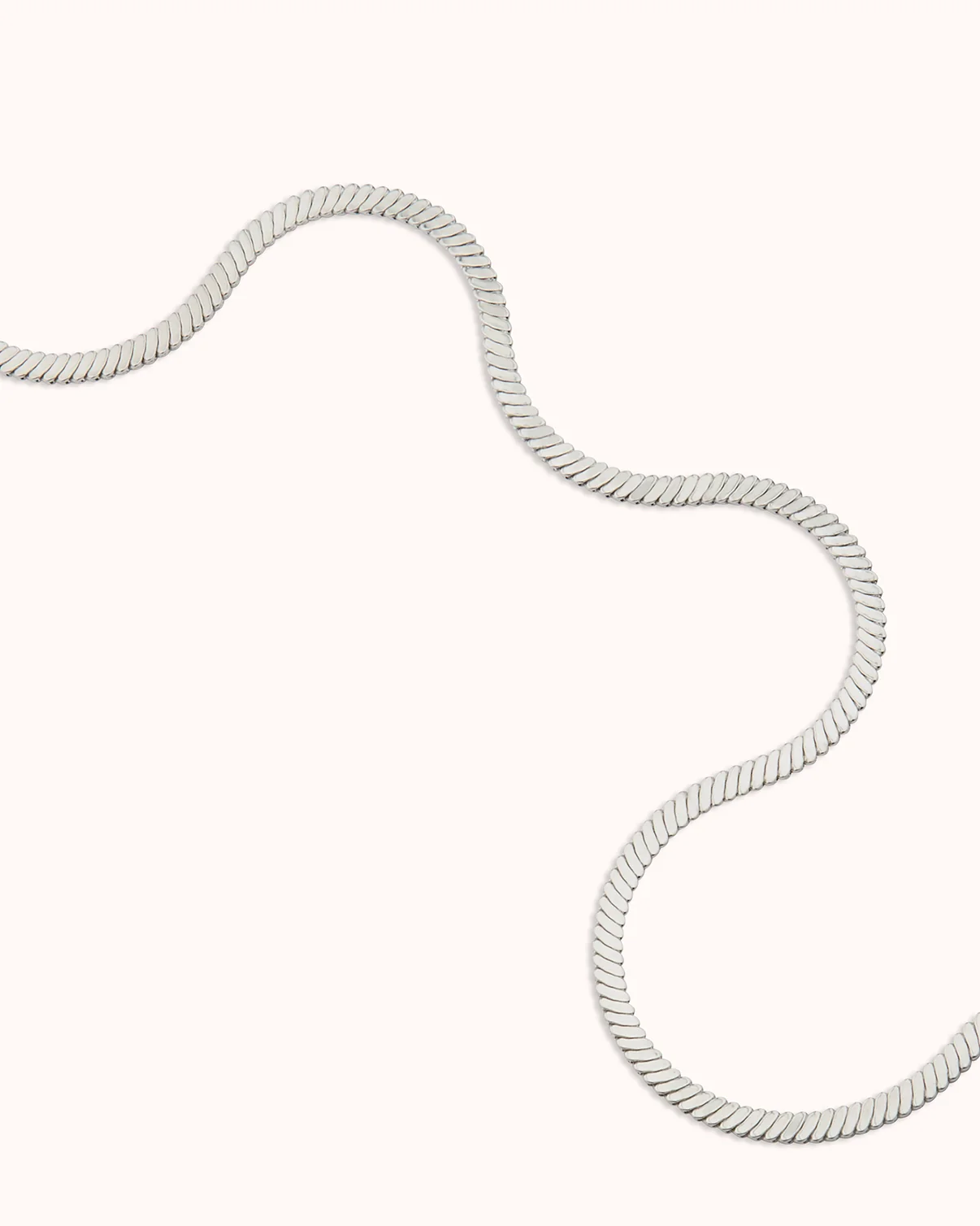 Waterproof Snake Chain Necklace in Silver - Image 3