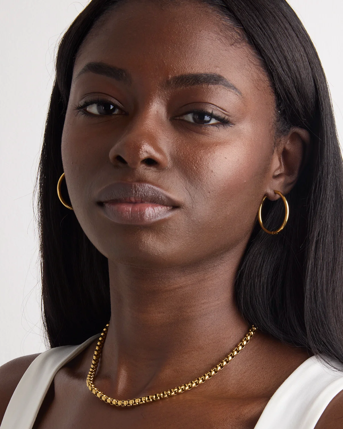 Waterproof Simple Chain Necklace in Gold