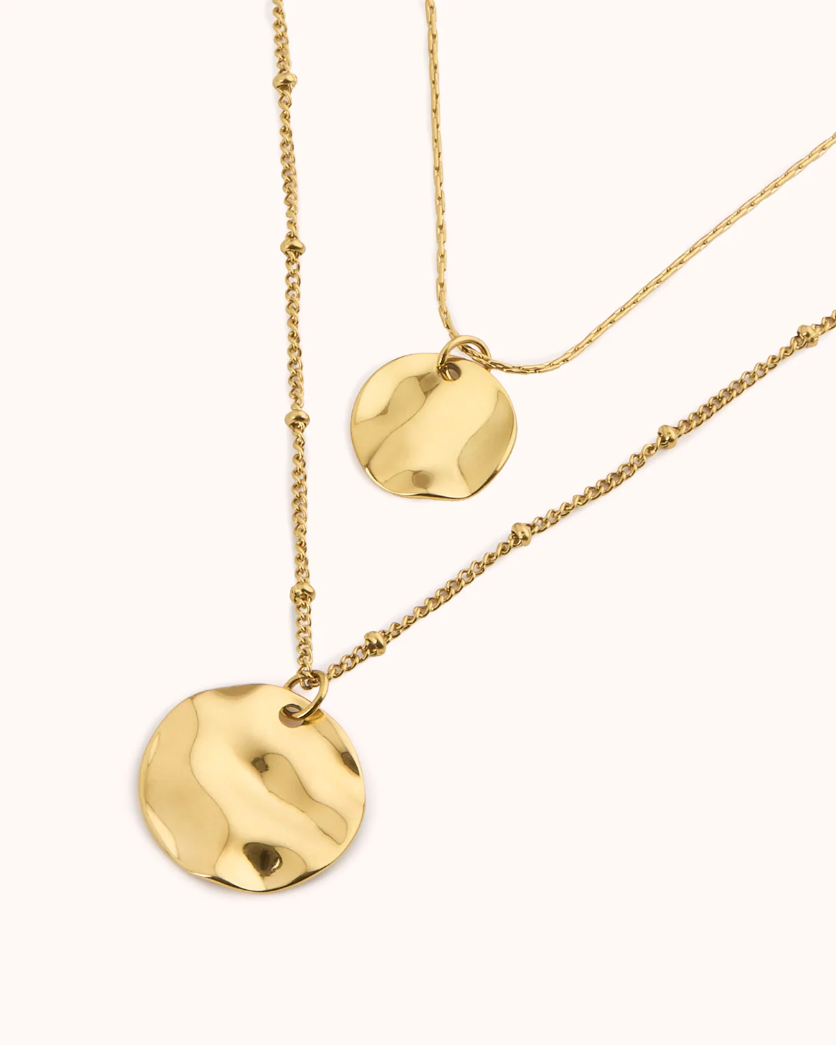 Waterproof Multi-Chain Molten Necklace in Gold - Image 4