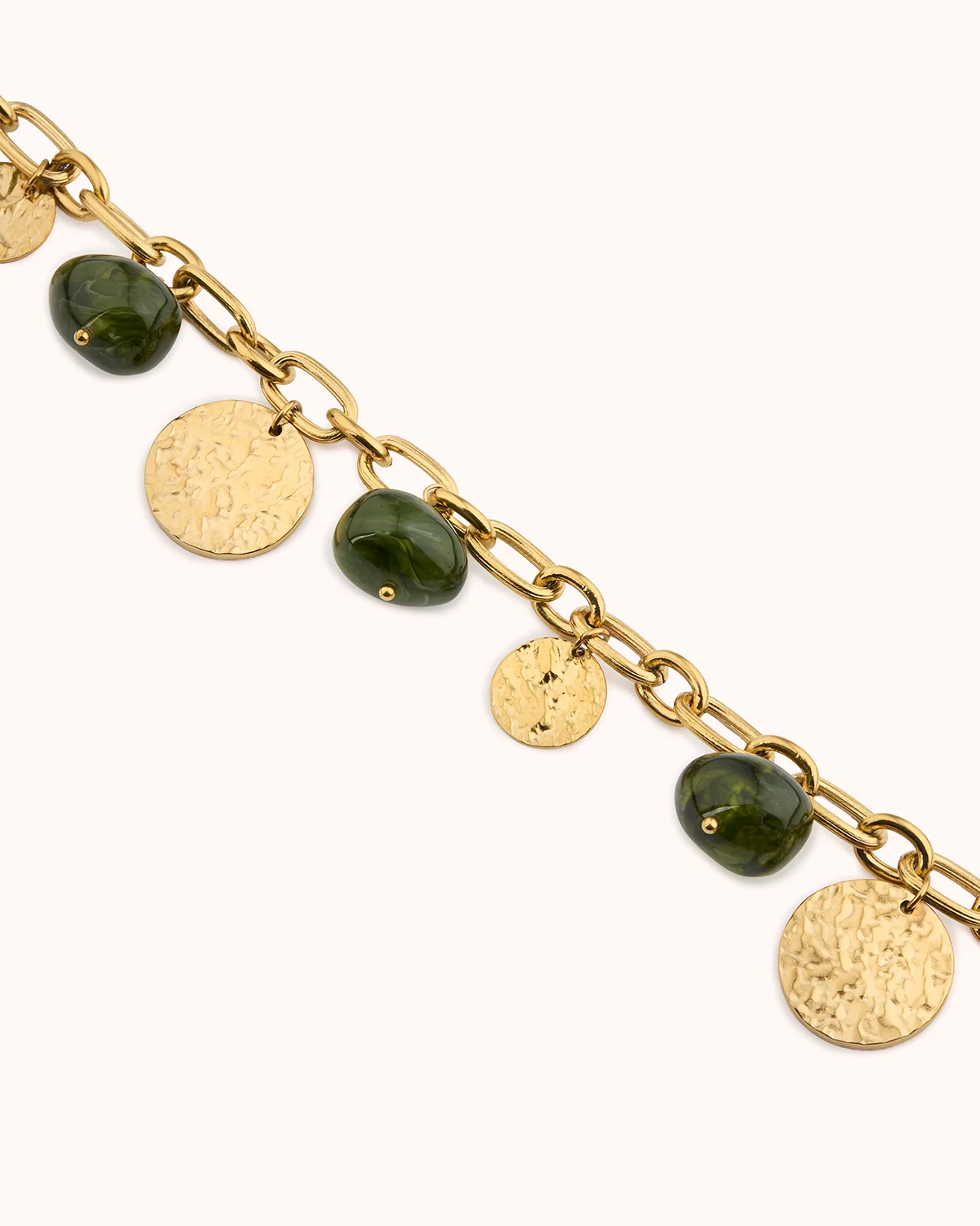 Waterproof Stone Charm Necklace in Gold - Image 2