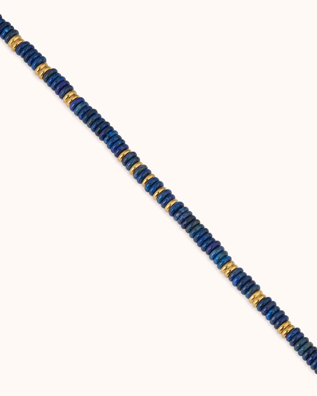 Waterproof Oval Beaded Necklace in Gold - Image 3