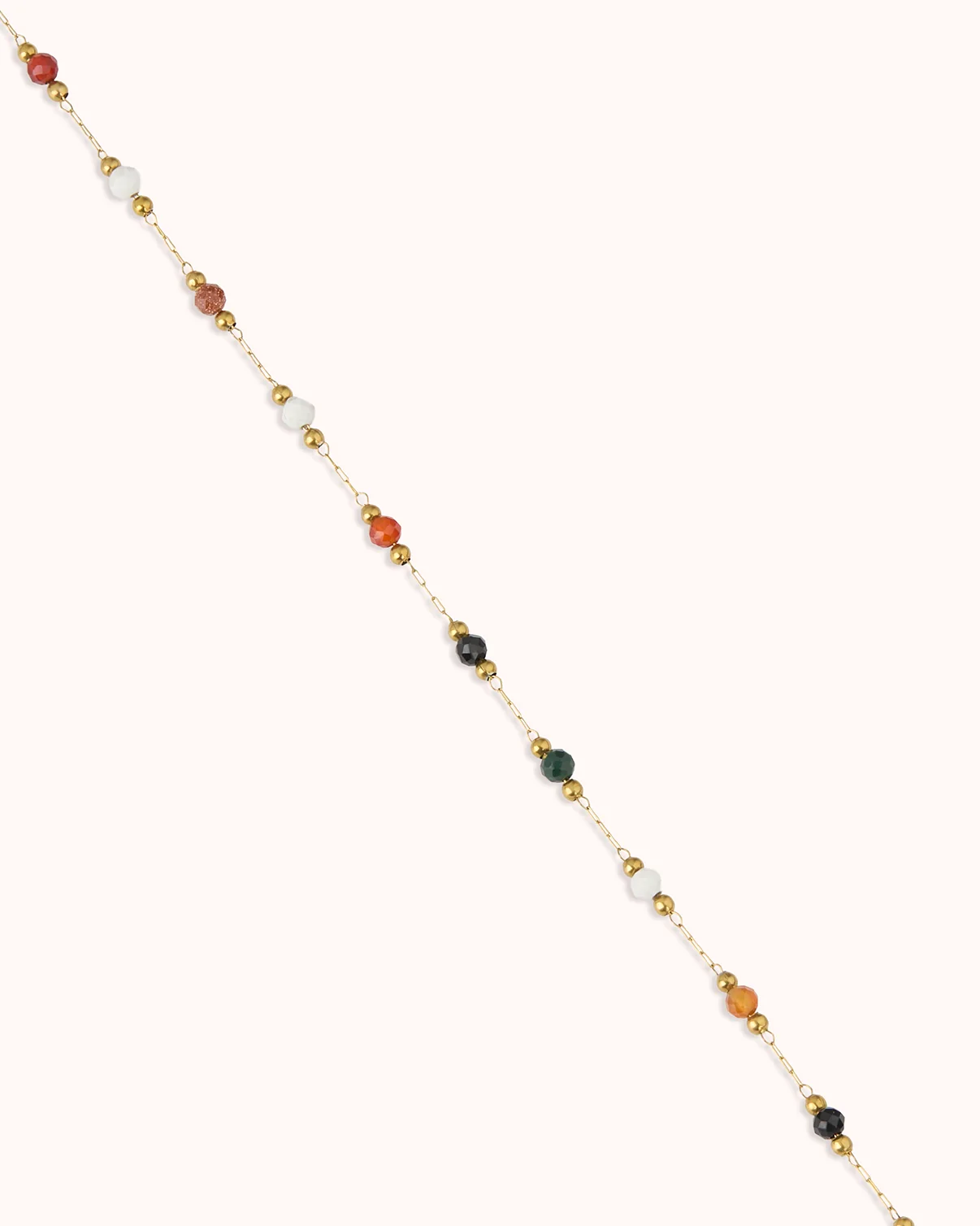 Semi-Precious Beaded Necklace in Brown - Image 3