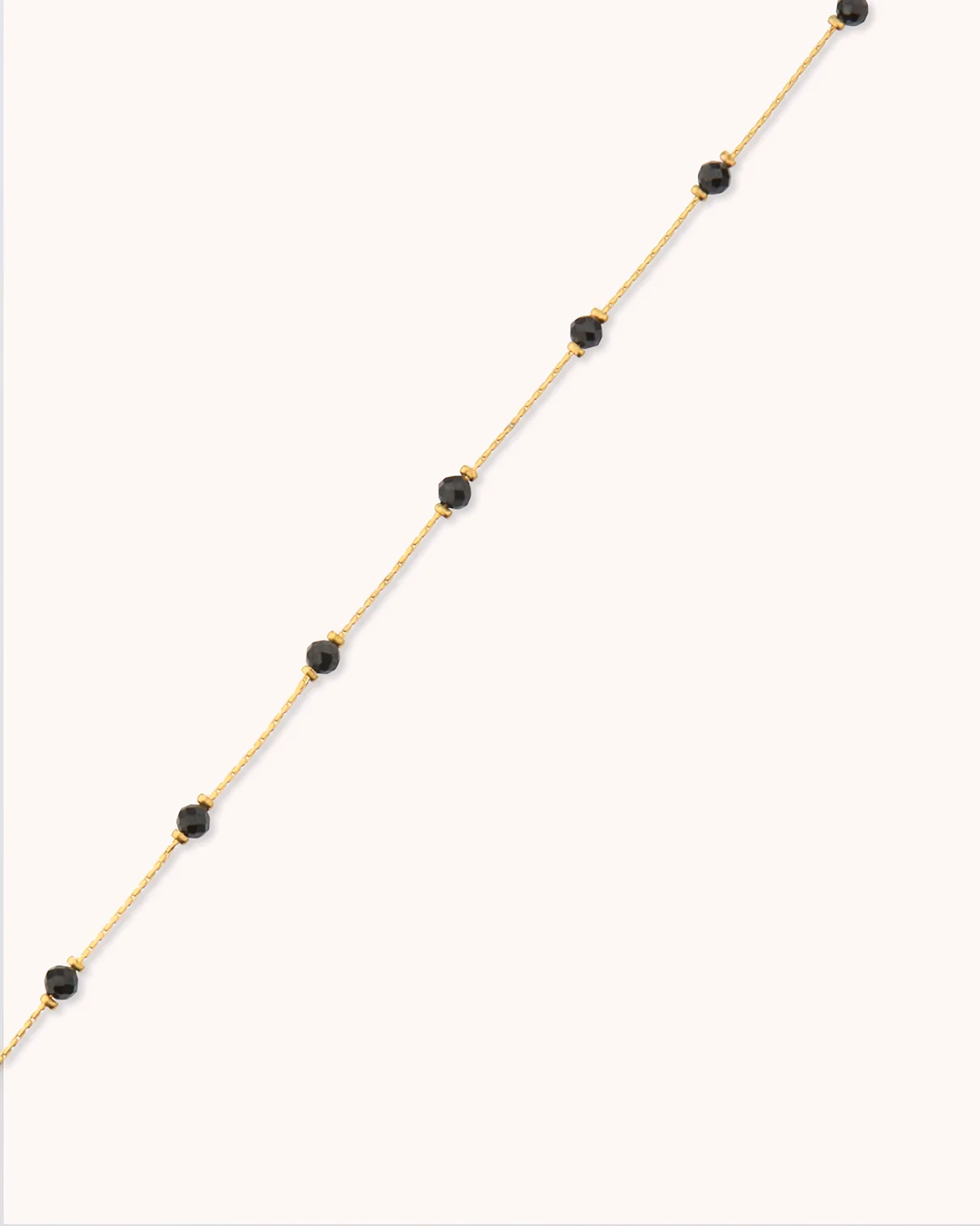 Waterproof Beaded Station Necklace in Gold - Image 3