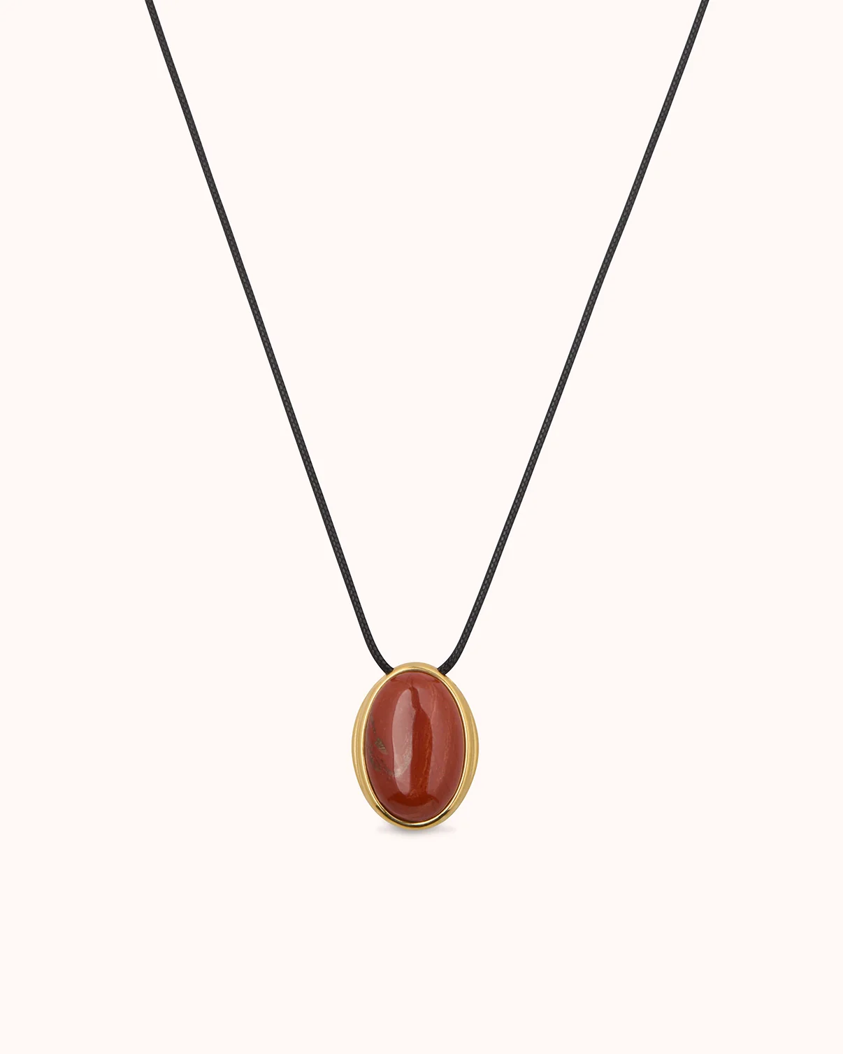 Waterproof Semi-Precious Pendant Necklace in Gold