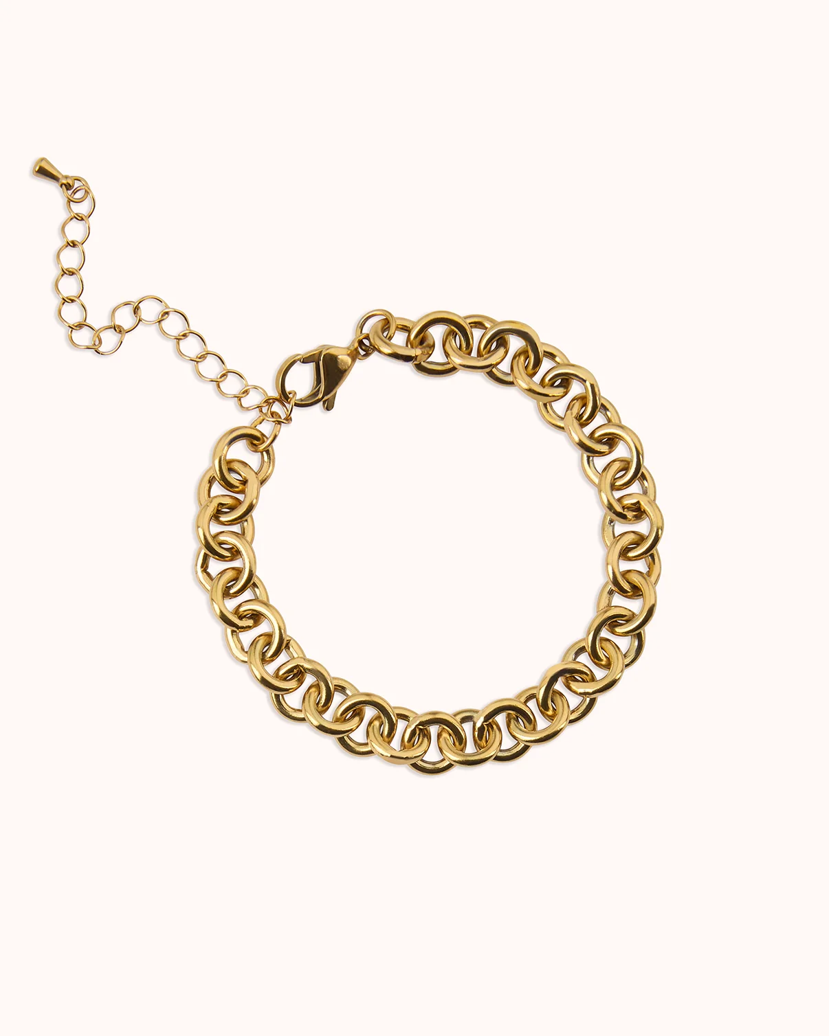 Waterproof Oval Link Bracelet in Gold
