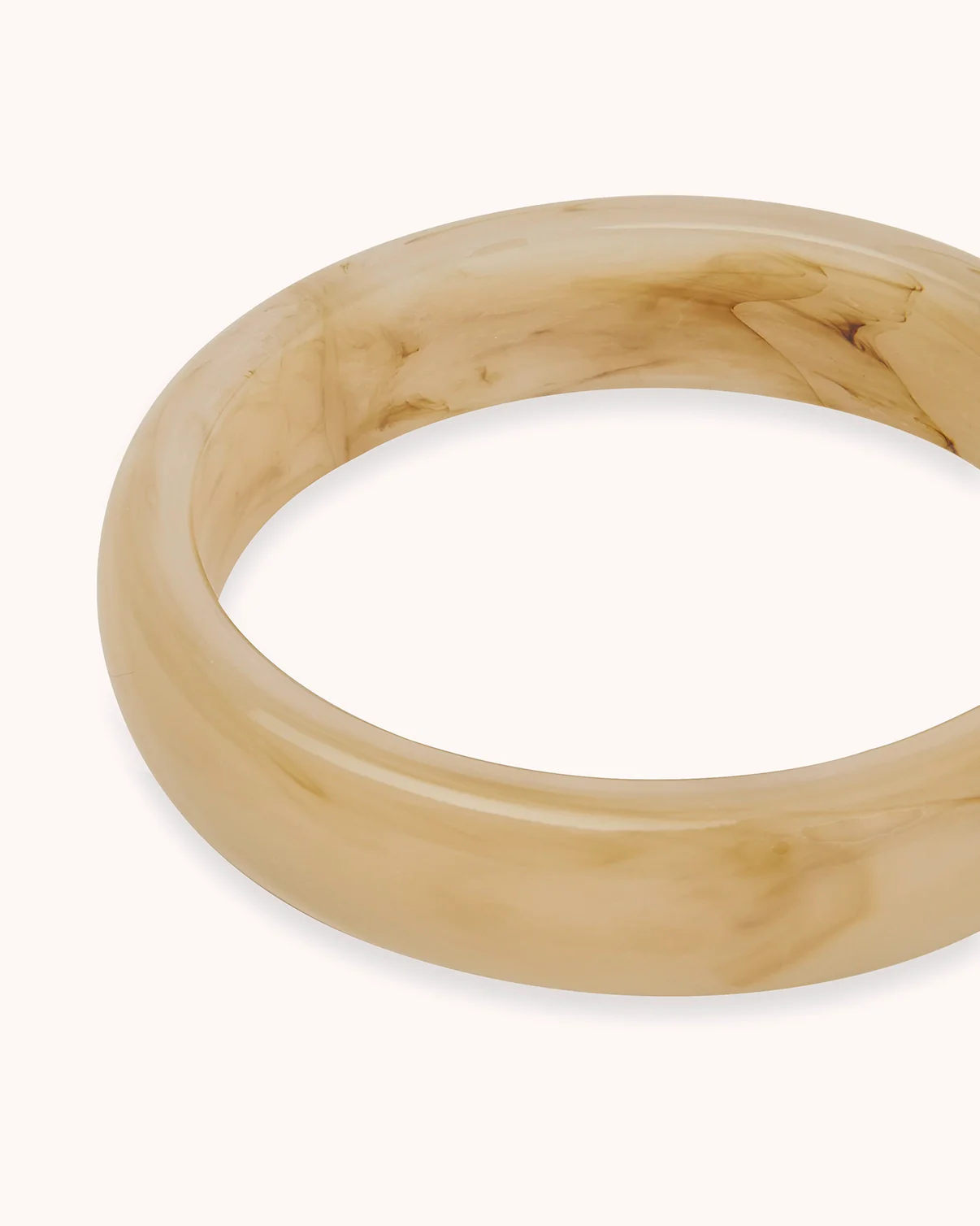 Resin Bangle in Cream - Image 5