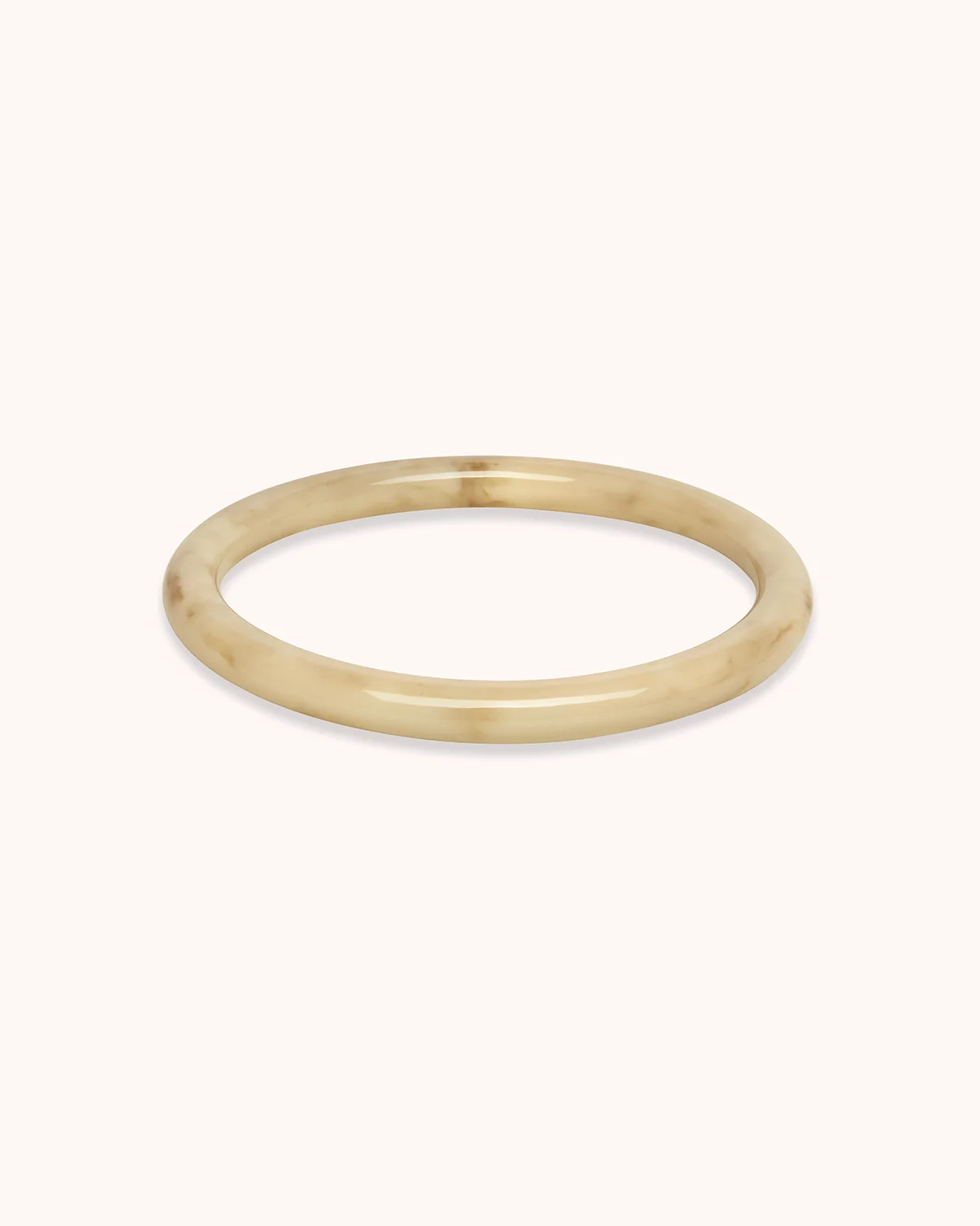 Waterproof Cream Resin 2-Pack Bangles in Gold - Image 5