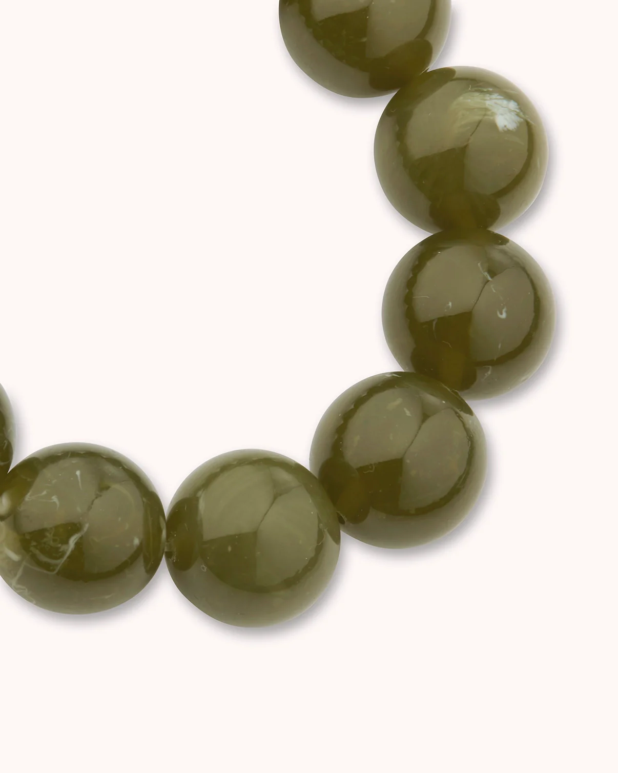 Chunky Resin Beaded Bracelet in Green - Image 3