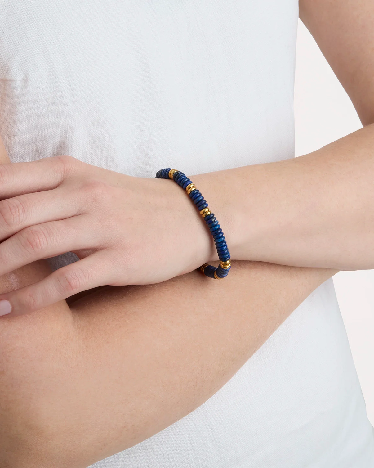 Semi-Precious Beaded Bracelet in Blue - Image 2