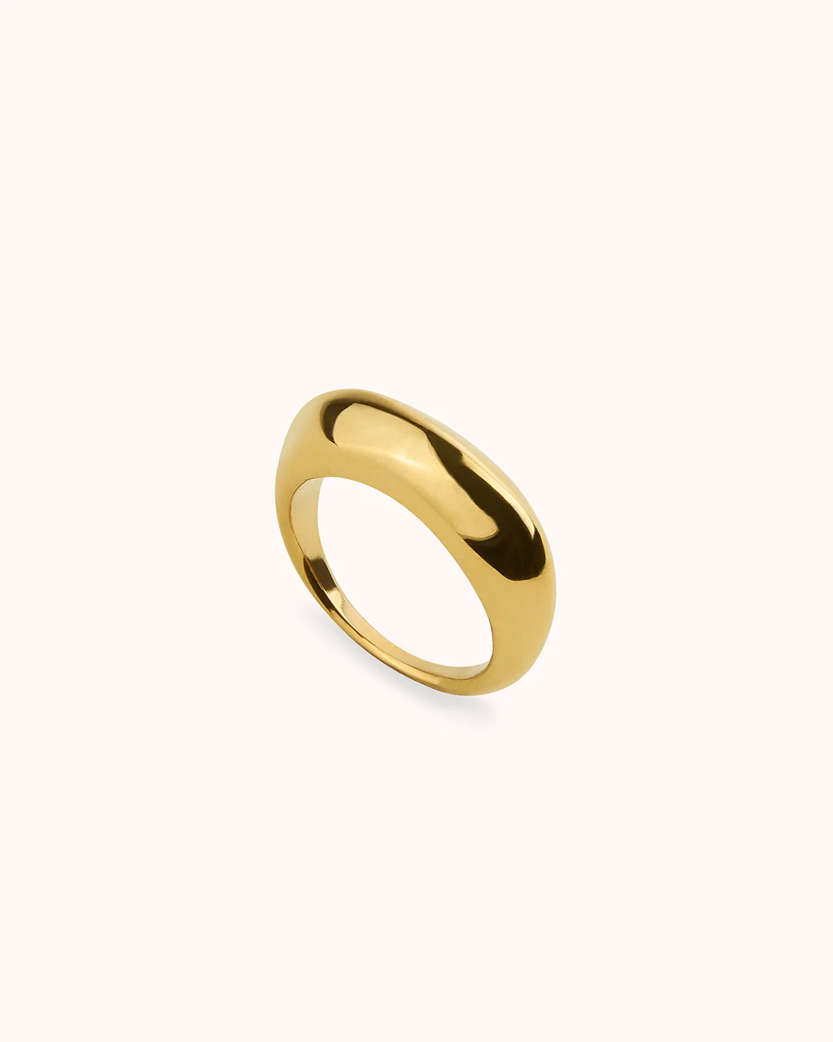 Waterproof Thick Band Ring in Gold - Image 3