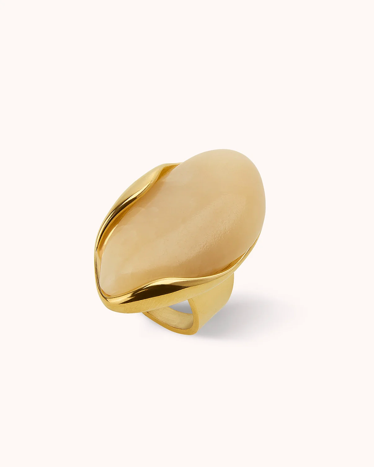Semi-Precious Ring in Cream - Image 3