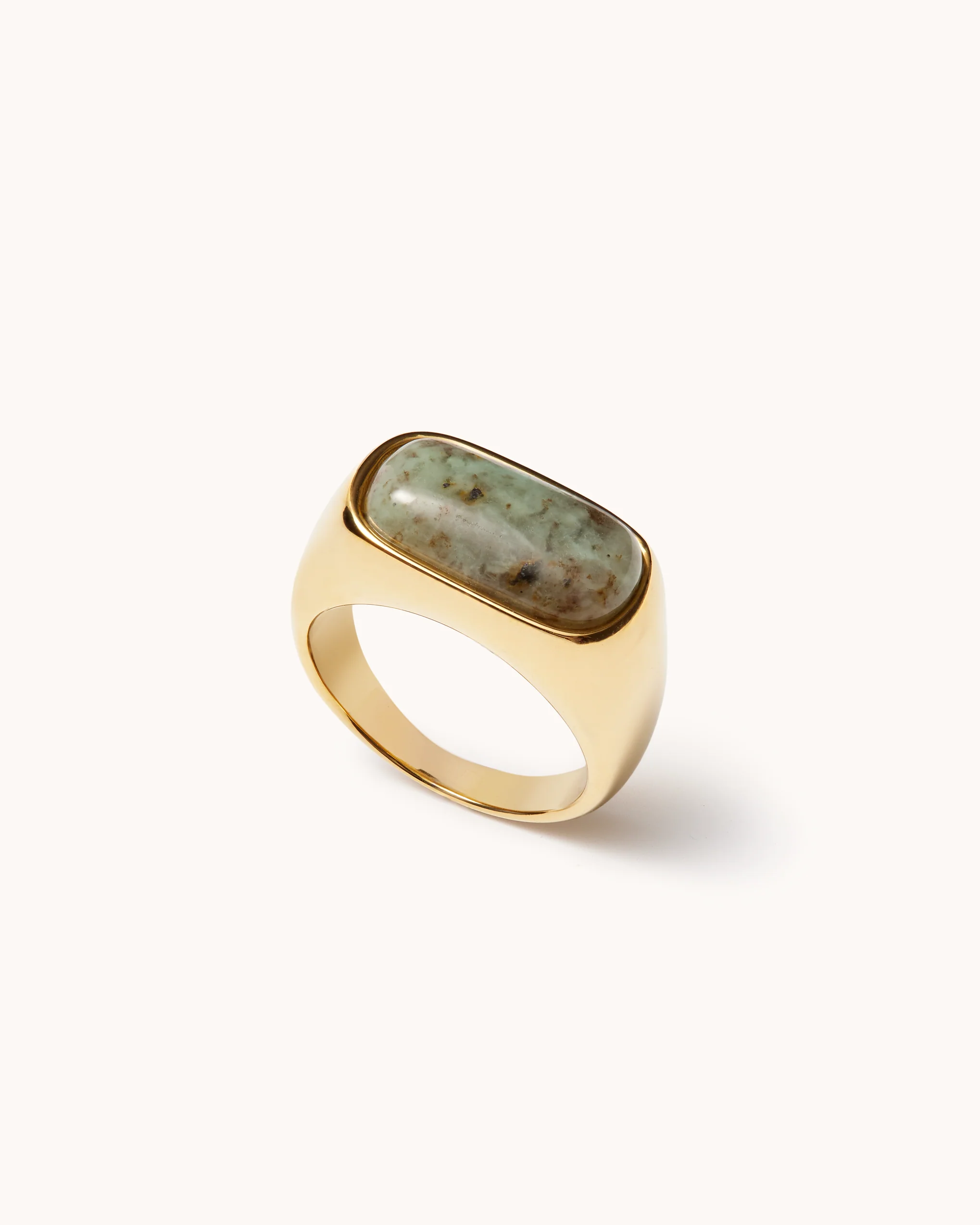 Chunky Signet Ring in Green - Image 3