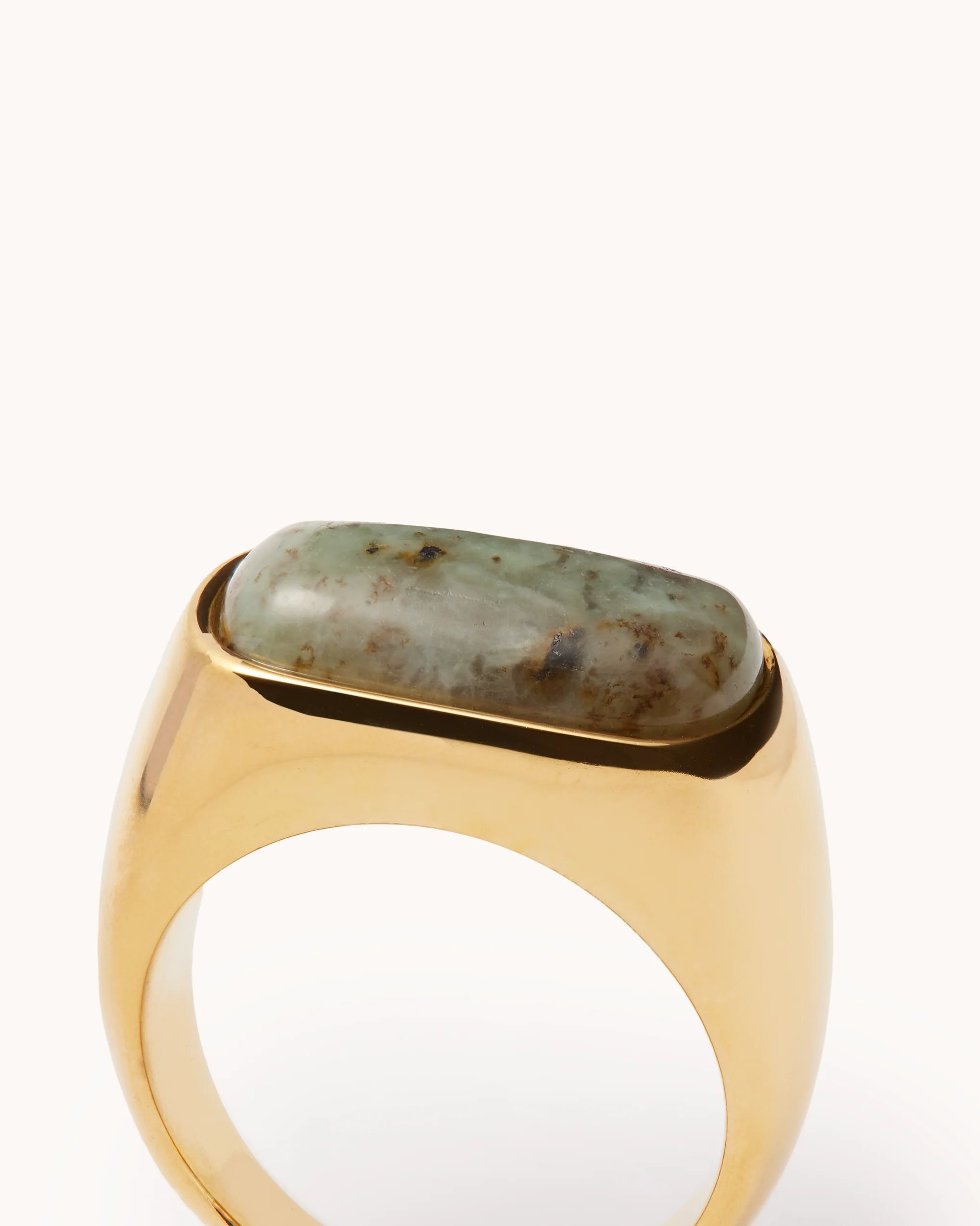 Chunky Signet Ring in Green - Image 4