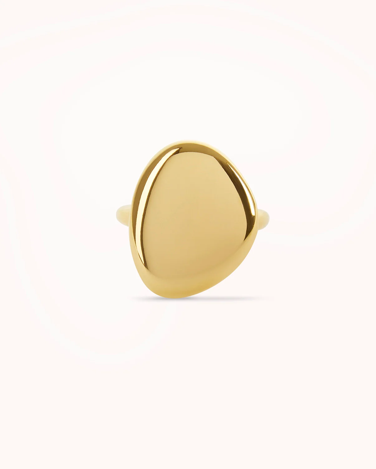 Waterproof Round Chunky Ring in Gold