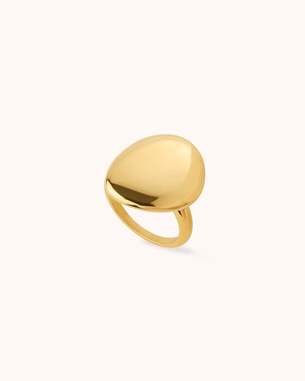 Waterproof Round Chunky Ring in Gold - Image 2