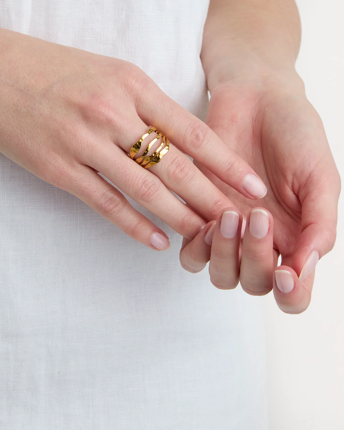 Waterproof 4-Row Ring in Gold - Image 2