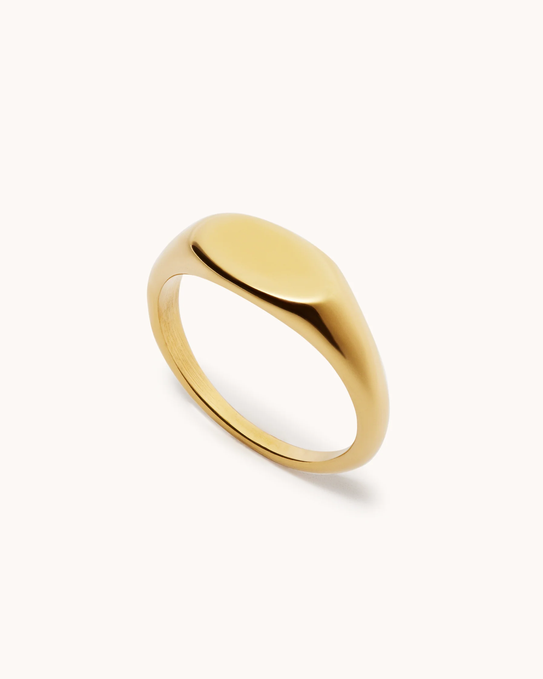 Waterproof Signet Ring in Gold - Image 3