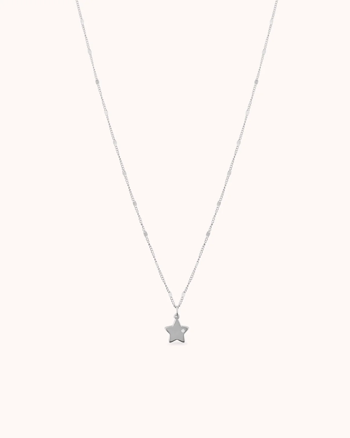 Cubic Zirconia Star Pendant Necklace in Silver