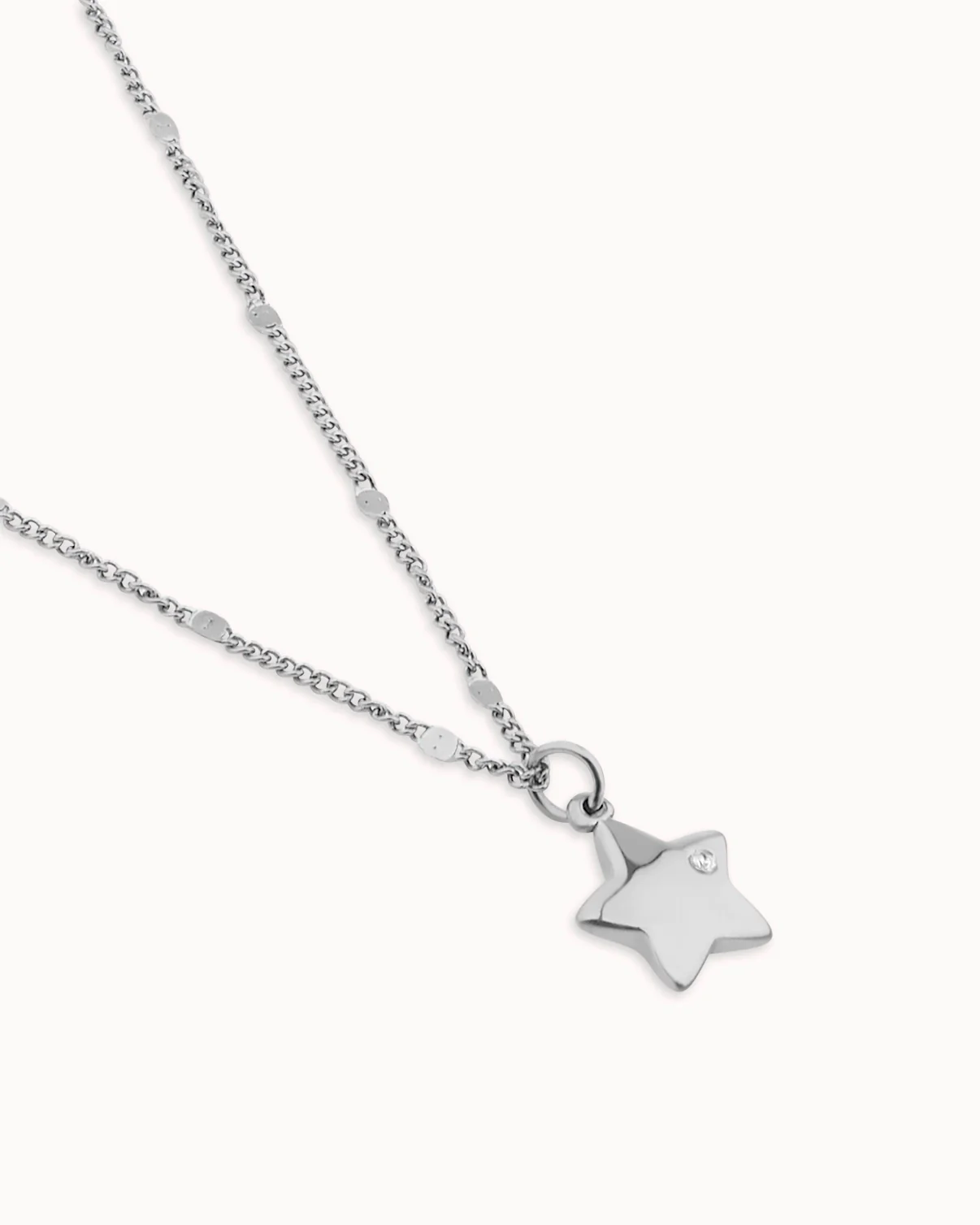 Cubic Zirconia Star Pendant Necklace in Silver - Image 2