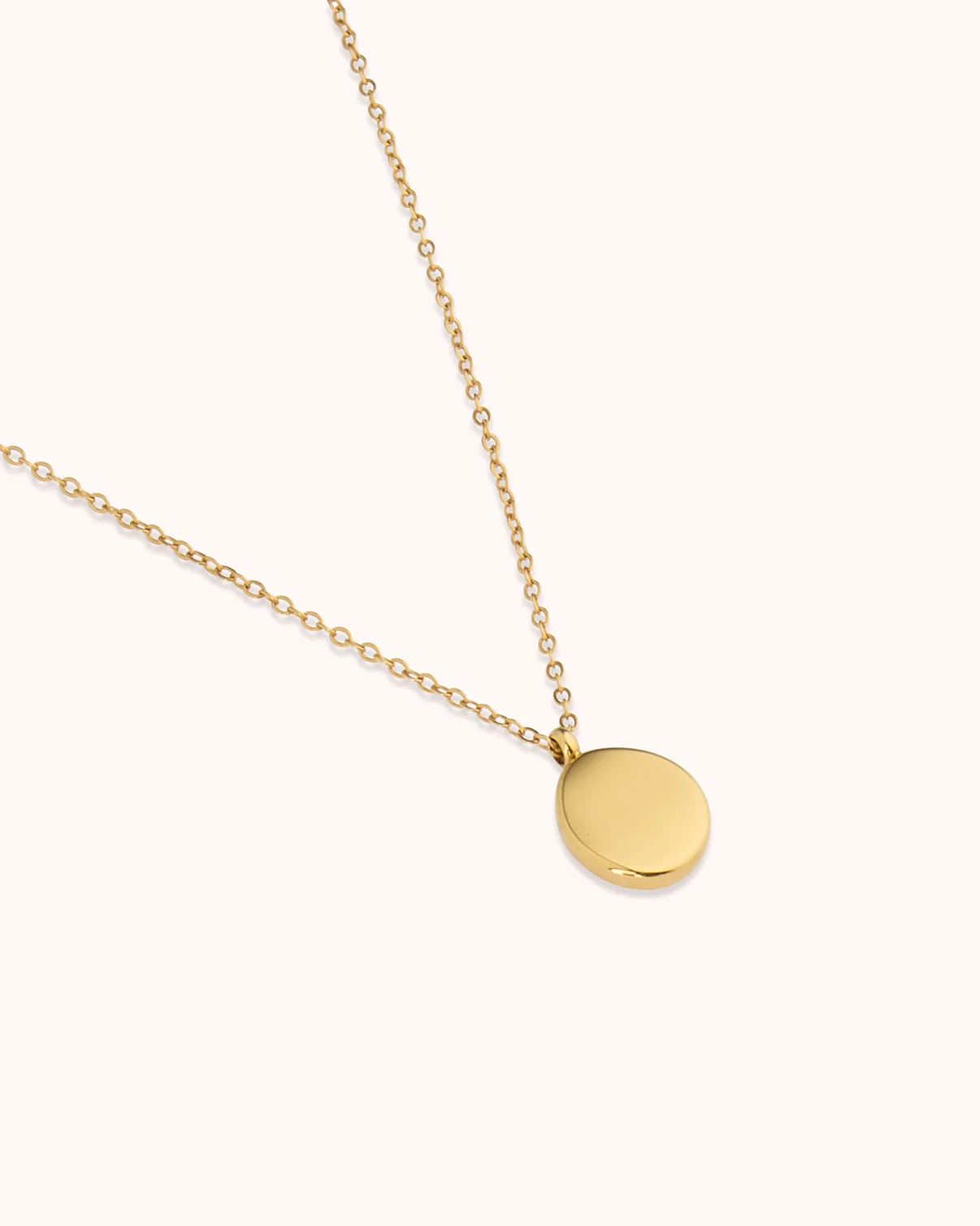 Oval Pendant Chain Necklace - Image 3
