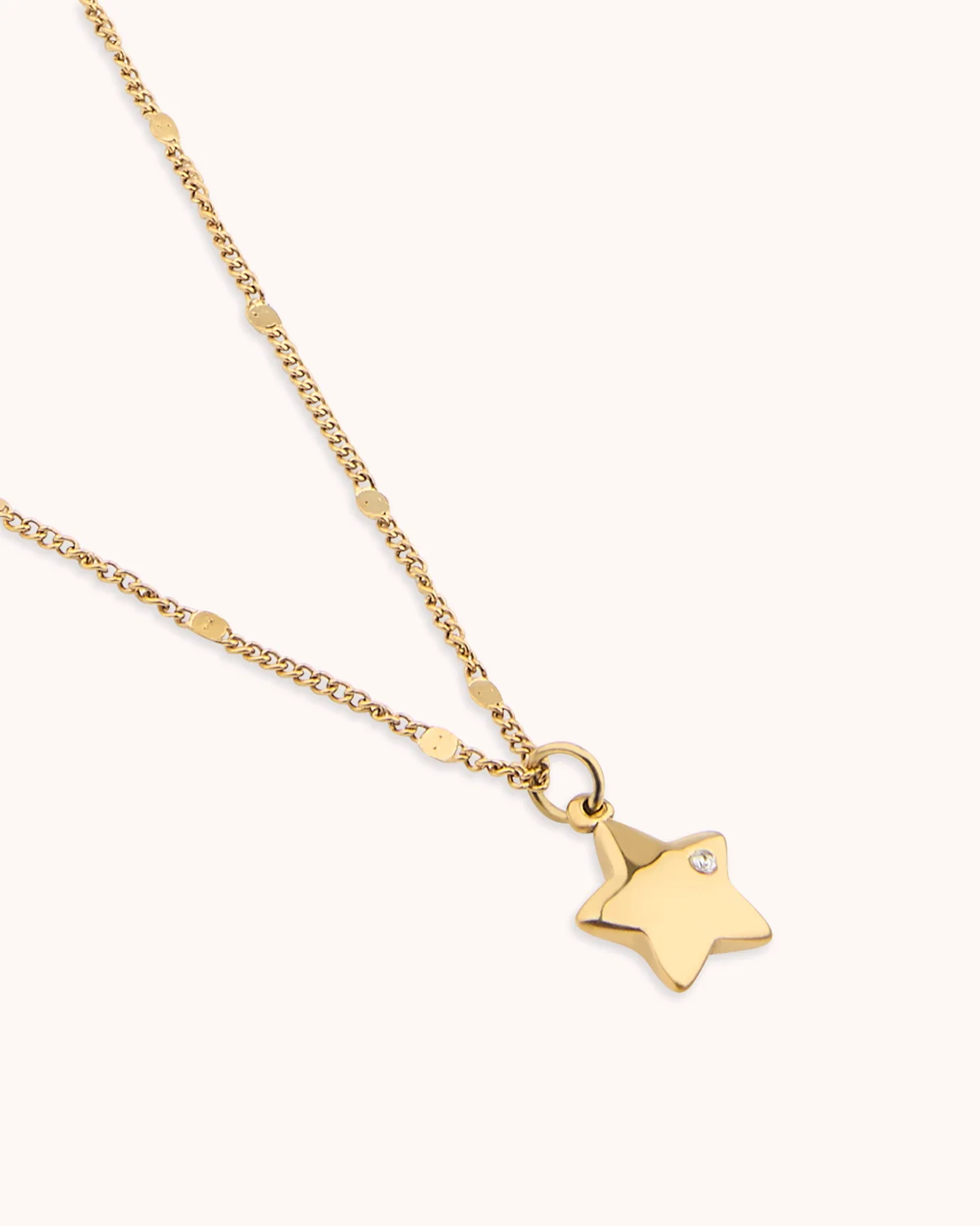Cubic Zirconia Star Pendant Necklace in Gold - Image 2