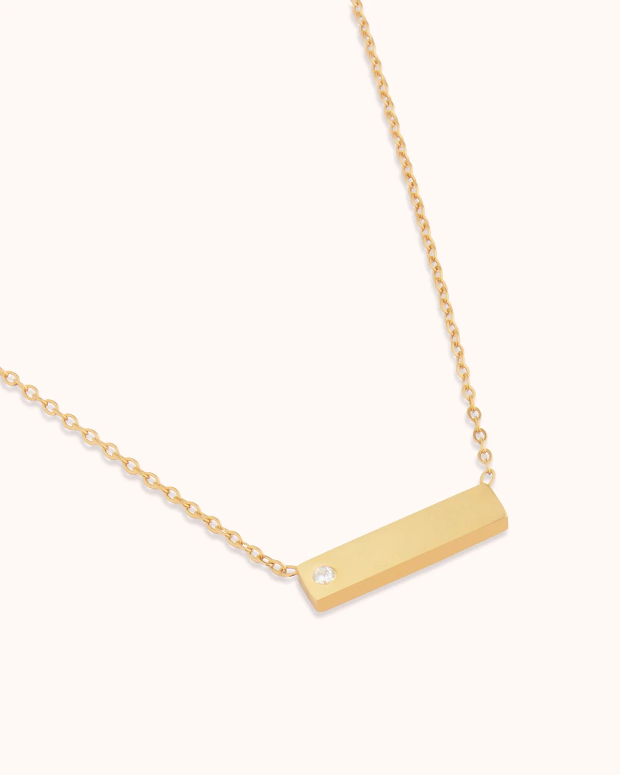 Rectangle Pendant Chain Necklace - Image 2