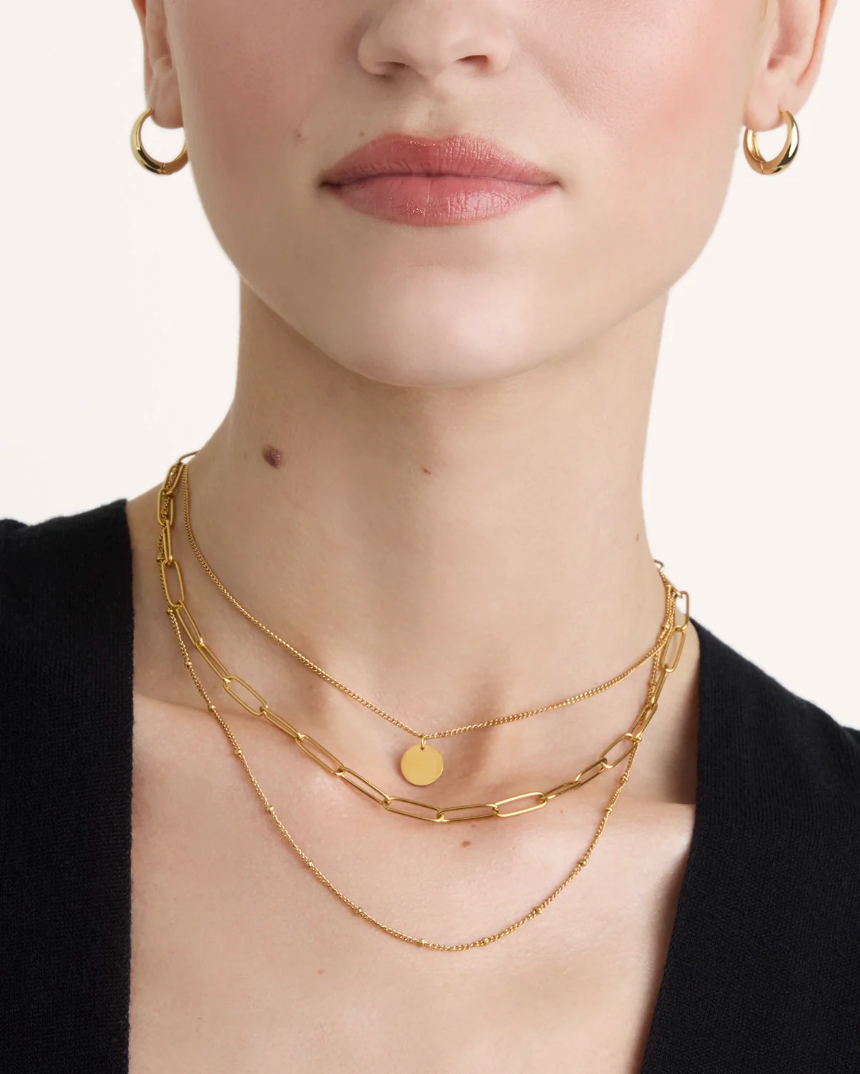 Pendant Cable & Link Chain Necklace Set - Image 2