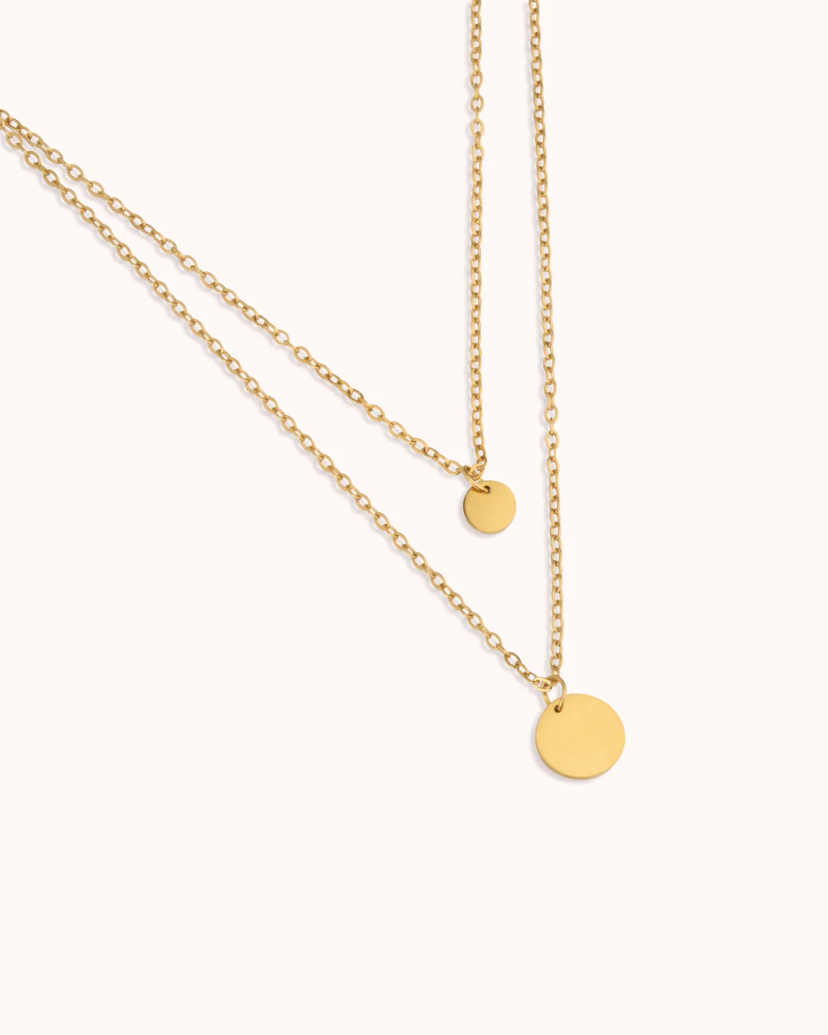 Circle Pendant Chain Necklace Set - Image 2