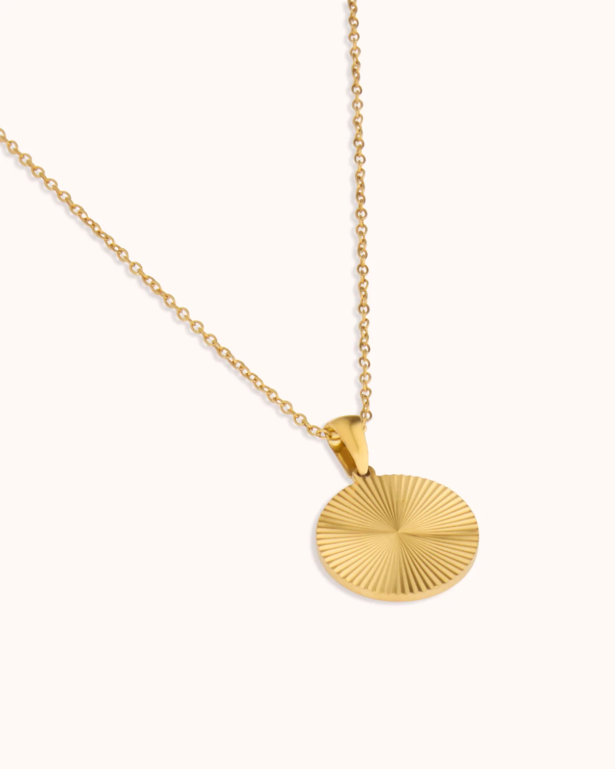 Long Ridged Pendant Chain Necklace - Image 2