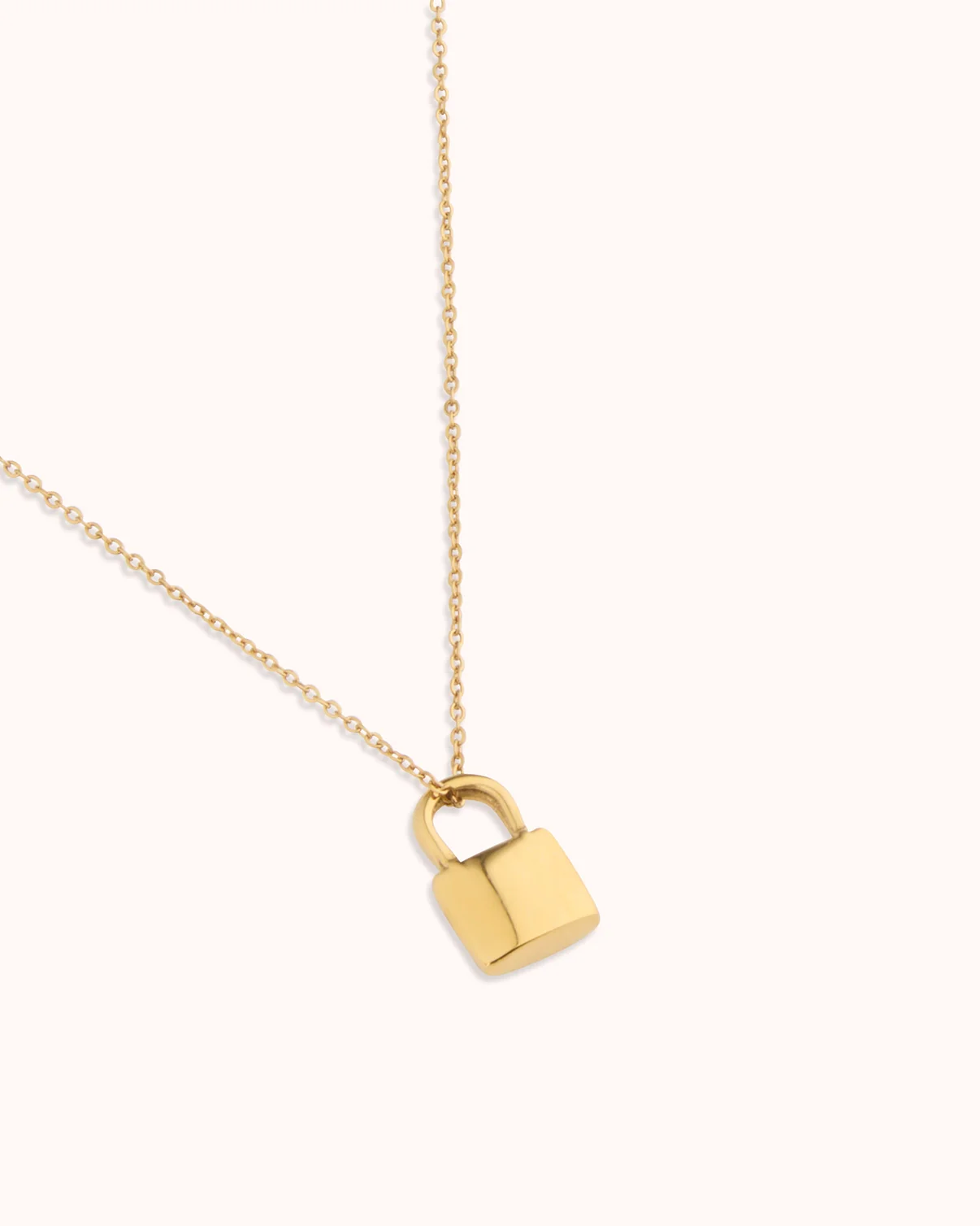 Lock Pendant Chain Necklace - Image 2
