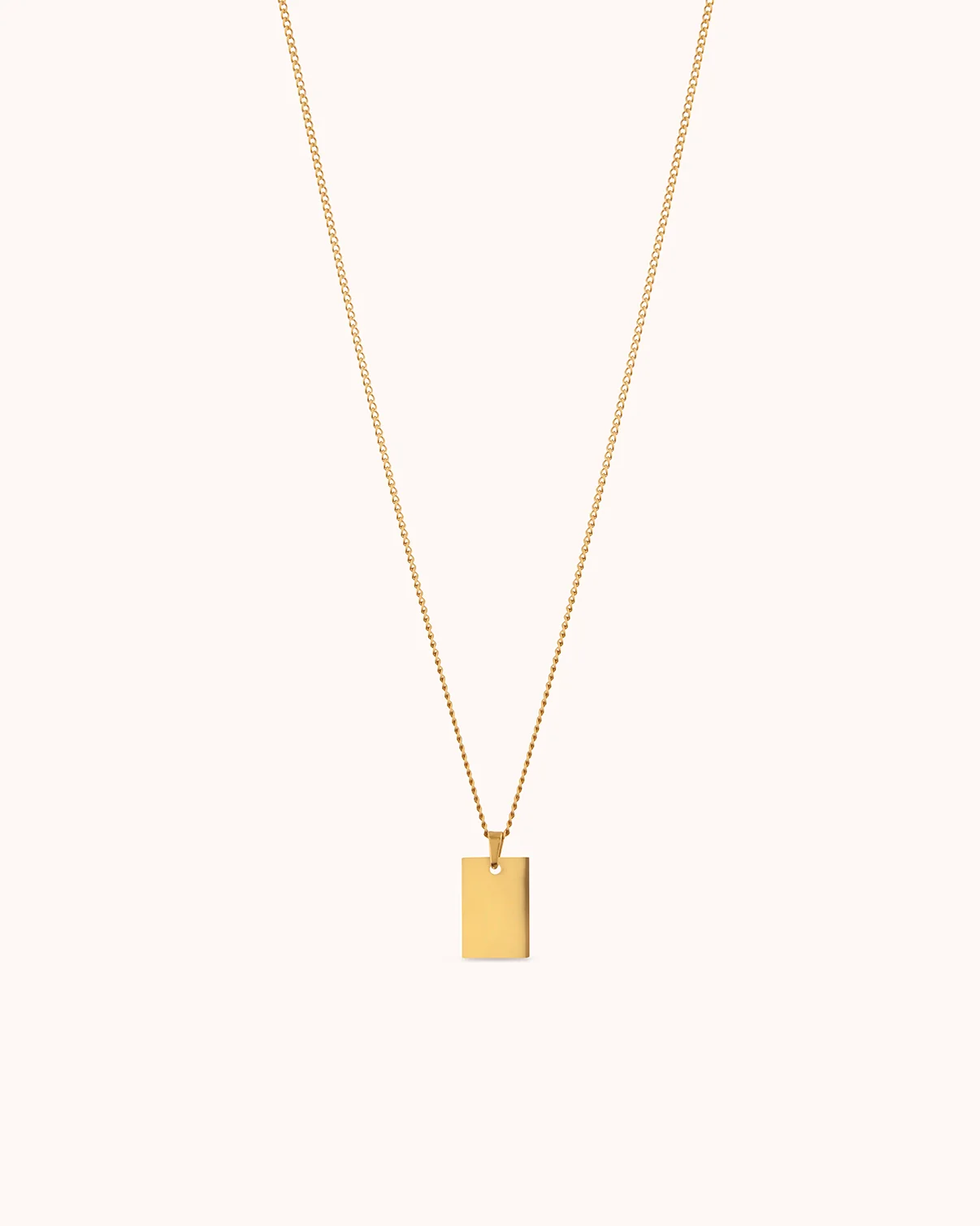 Rectangle Pendant Chain Necklace