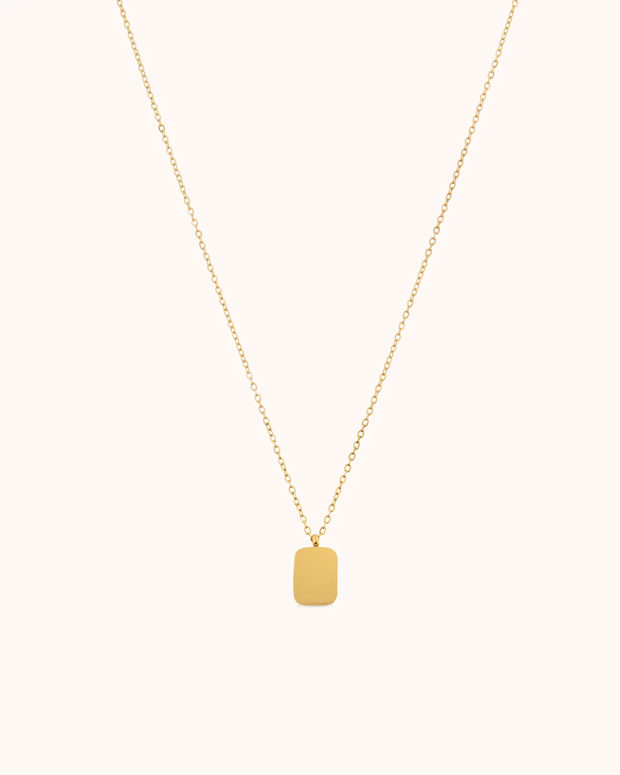 Square Pendant Chain Necklace