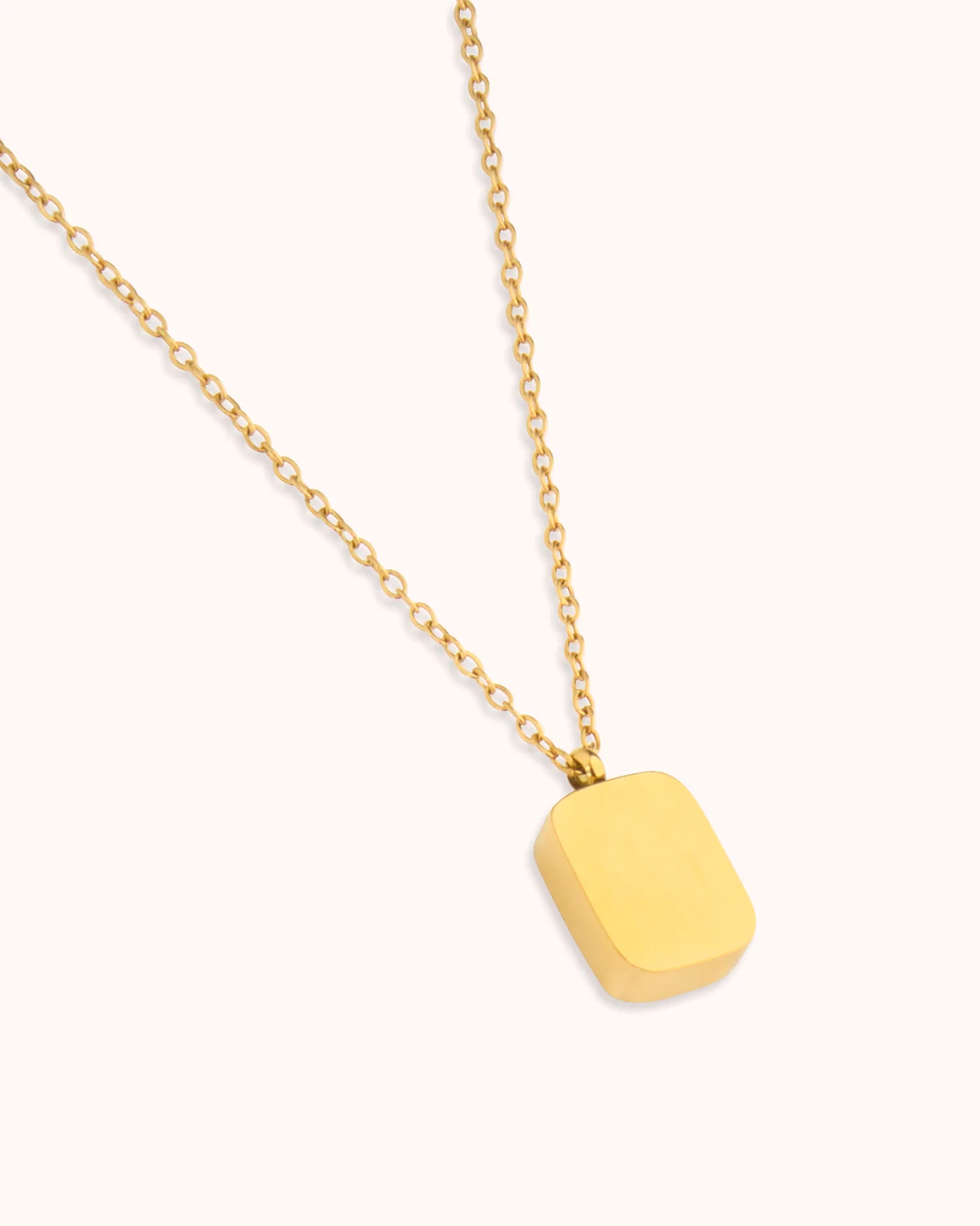 Square Pendant Chain Necklace - Image 2