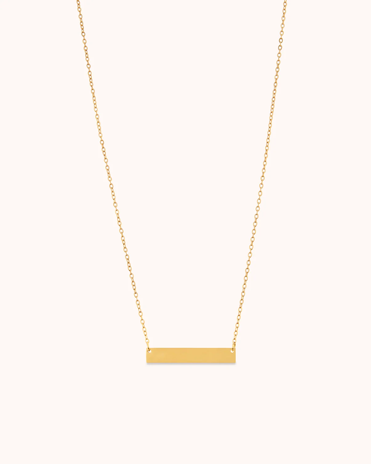 Long Rectangle Pendant Necklace