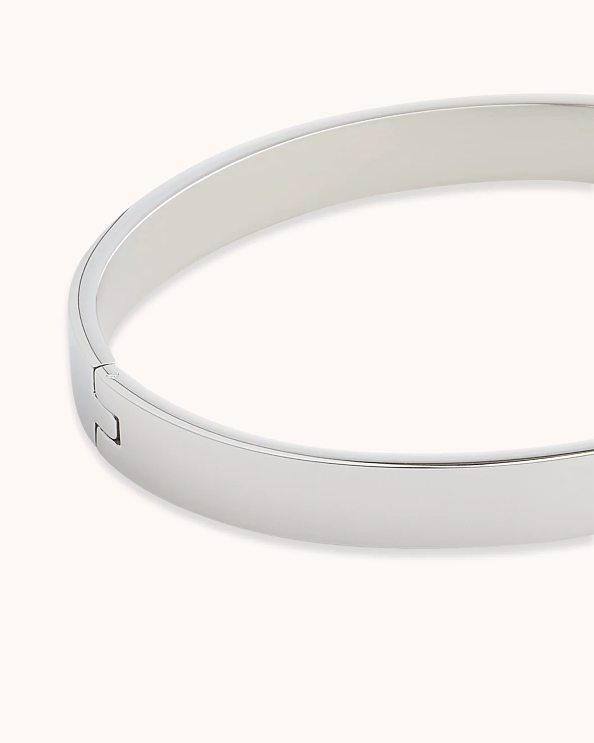 Chunky Square Bangle in Silver - Image 2