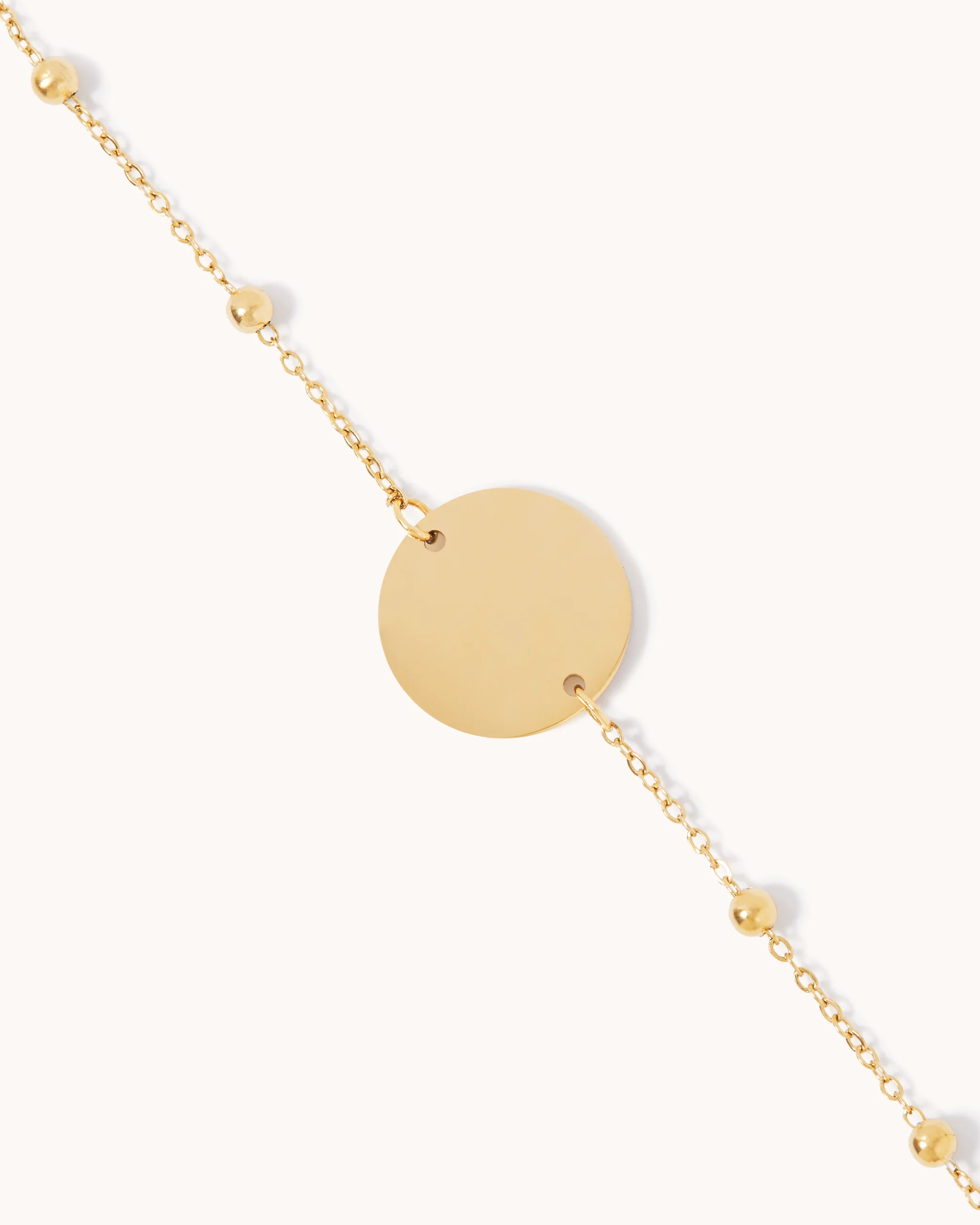 Circle Beaded Chain Bracelet - Image 2