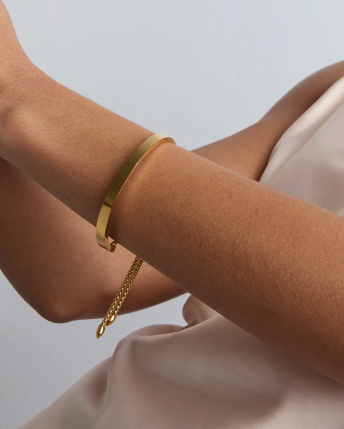 Adjustable Bangle in Gold - Image 2