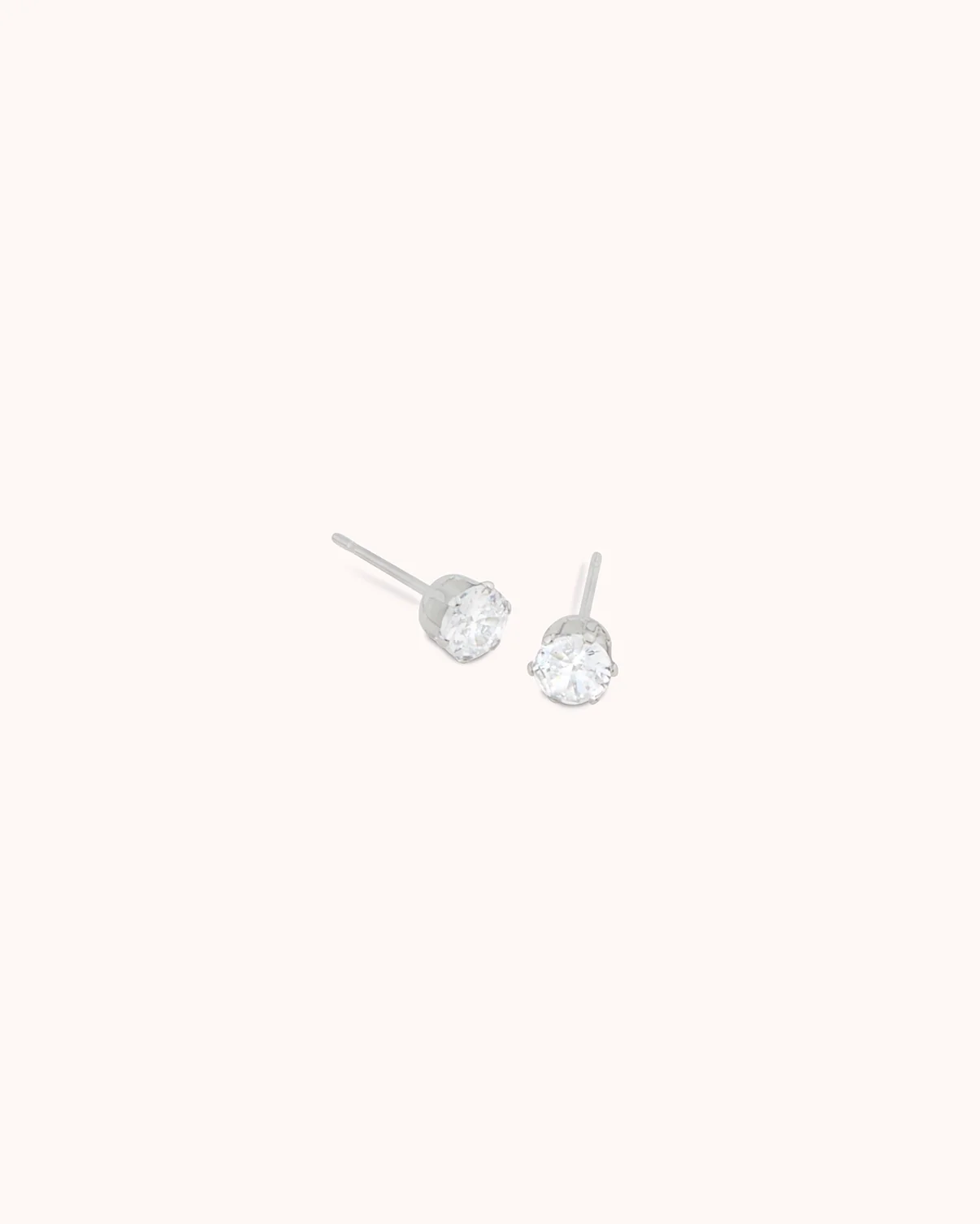 Waterproof 5mm Cubic Zirconia Studs in Silver - Image 3